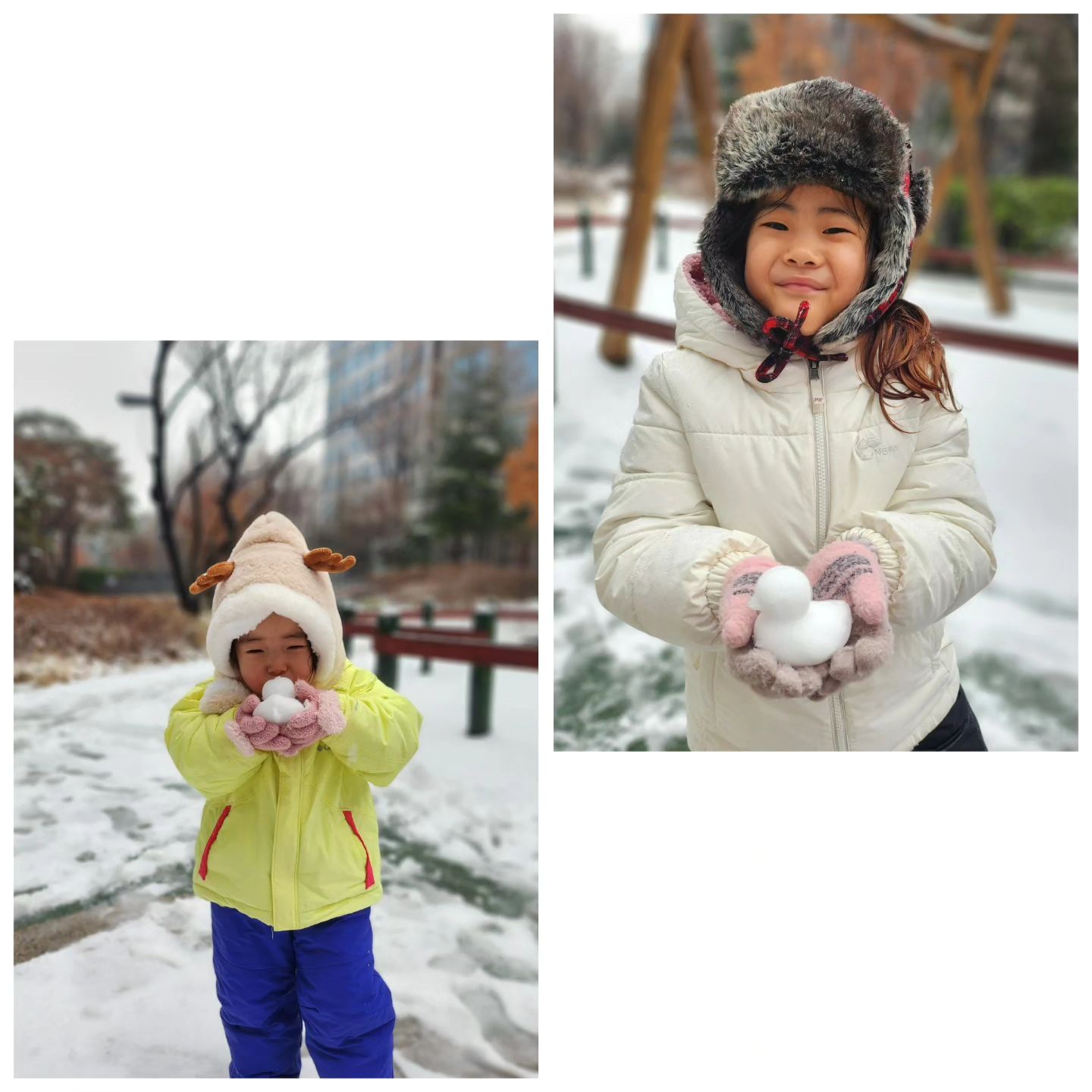 어제의 눈 놀이 🌨❄️☃️🛷 🎅