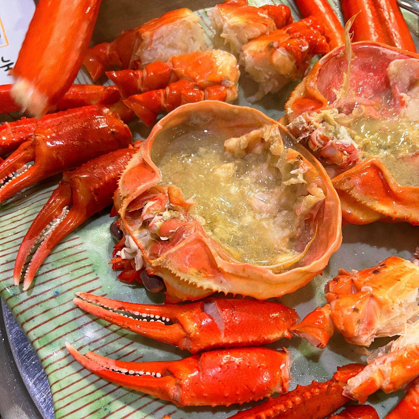 #독도게찜장안직영점 장한평역에 대게 먹으러 다녀왔어요!! 달달한 붉은대게와 앞서 나오는 음식들이 다 맛있어서 아직도 생각나는 독도게찜 장안직영점🥹
먹기편하게 손질 되어 나와서 쵝오

📍독도게찜장안직영점
📍붉은대게2마리(97,000원),볶음밥(3,000원)

#장한평역대게#장안동맛집#군자동대게맛집#구사미_장한평