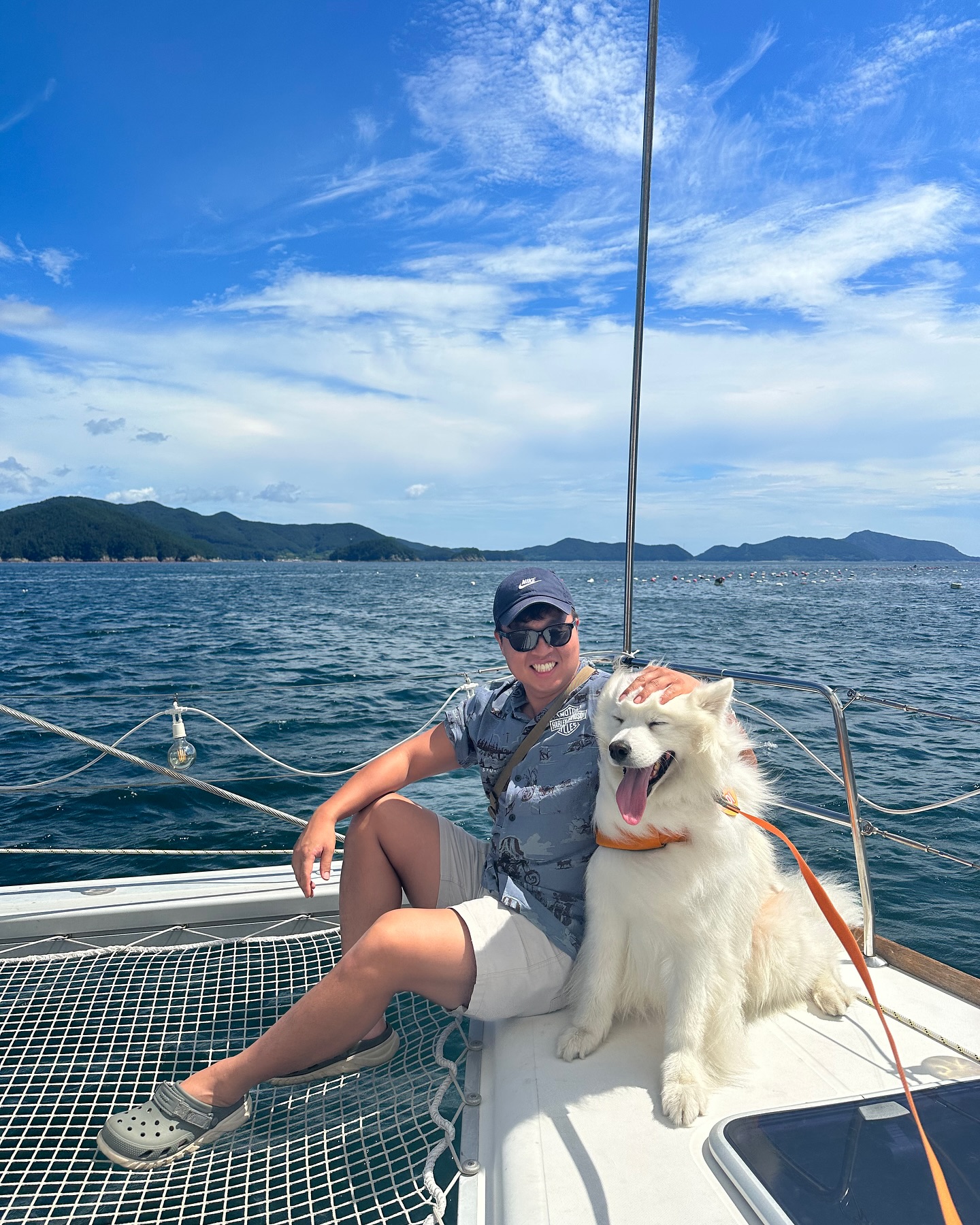 #김가네루이🐶 #사모예드루이 #20240818
2번째 오션브리즈💙
한 번 타봤다고 조금 더 용감해진 루이삐
그물에도 앉아보고 씩씩해👍🏻
좋아하는 형아 누나들이랑 함께라 더 행복한 루이