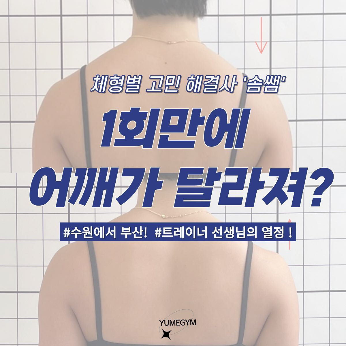 1회만의 어깨가 달라져?

수원에서 근무하시는 트레이너 선생님🖤
연휴 기간에 본가에 오실 겸 수업을 듣고
 싶다고 하셔서 스케줄을 조정해서 일정을 잡았답니다!
(현재 트레이너 선생님은 물론 필라테스, 
선수분들까지 수업 중에 있습니다! 수업마감! 대기필요)

너무 좋은 에너지를 가지셨던 선생님!

수업의 진행 방향은
상담>체형분석> 수업 프로그램 >체형사진
1시간으로 진행되었습니다.

선생님의 고민의 여러 가지 중 하나
렛 풀 다운 시 왼쪽 자극 7오른쪽 자극 3으로 
운동해도 비대칭으로 된다고 하시더라고요
솜쌤과함께 해결해봅시다!

🤳사진
☞오른쪽(옆모습)은 체중심이 맞지 않고 살짝 전방 경사에 가까워
거북목, 하강된 가슴 등 을 볼 수 있었으며
골반의 중립에 포커스를 맞춰 수업진행
☞오른쪽의 등인지 저하로 하강된어깨 >등근육 쓰지못함

🏋️‍♀️운동
오른쪽
☞외복사근 기능저하
☞전거근인지 부족
☞오른쪽 하부승모근,능형근 ,극하근 인지 부족
☞특히 어깨의 내회전시 어깨가 통으로 움직이는 느낌을 드셔서
견갑하근인지에 초점을 두었습니다

💪운동 후
☞외복사근 기능저하 -개선
☞전거근인지 부족-개선
☞오른쪽 하부승모근,능형근 ,극하근 인지 부족- 인지
☞옆모습 비포 애프터를 보면 정렬
☞횡격막호흡>흉곽줄어듬
☞렛 풀 다운 시 5:5자극
심지어 오른쪽 자극이 더 잘 오시고 
하부 승모근까지 운동된다고 하셨습니다!
그리고 하부 승모근의 자극을 찾기 시작하니 
어깨 모양도 바뀌어 보이는걸 보실 수 있습니다.
(사실 유지가 제일 중요)

호흡 패턴을 바꿔 흉통 줄어들때 너무나도 리액션 좋으셨던 선생님
멀리서 찾아오신 만큼 더 많은것을 드리고 싶었습니다.
언제나 응원하겠습니다 화이팅!

찾아오신다면 결과로 보여드리겠습니다.🙏🏻