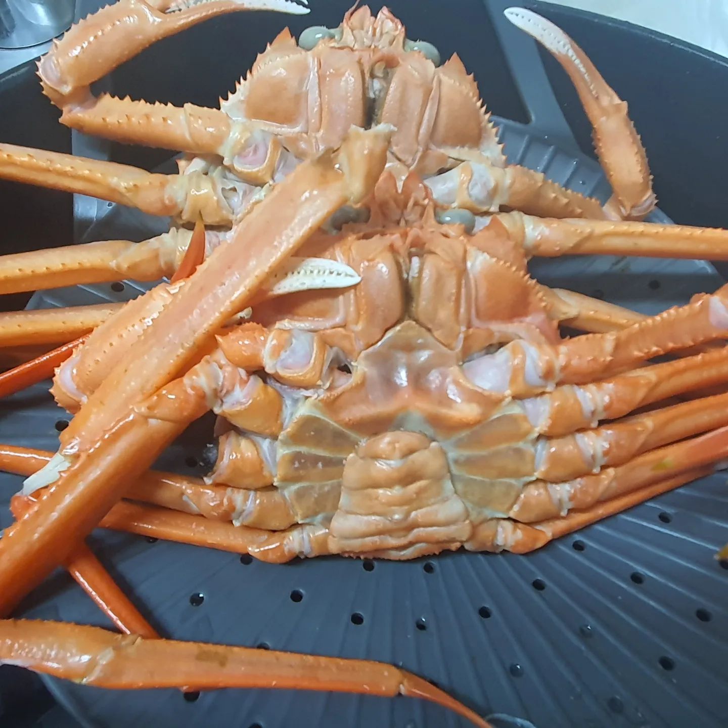 #홍게 #집에서먹기 
갓 쪄서 보내주셔서 #신선배송
#맛있음 
간단하게 #찜기 살짝만 쪄서 먹기
#부드럽소 #촉촉
아이가 몇마리를 먹었는지..
3f_u_know_yunho