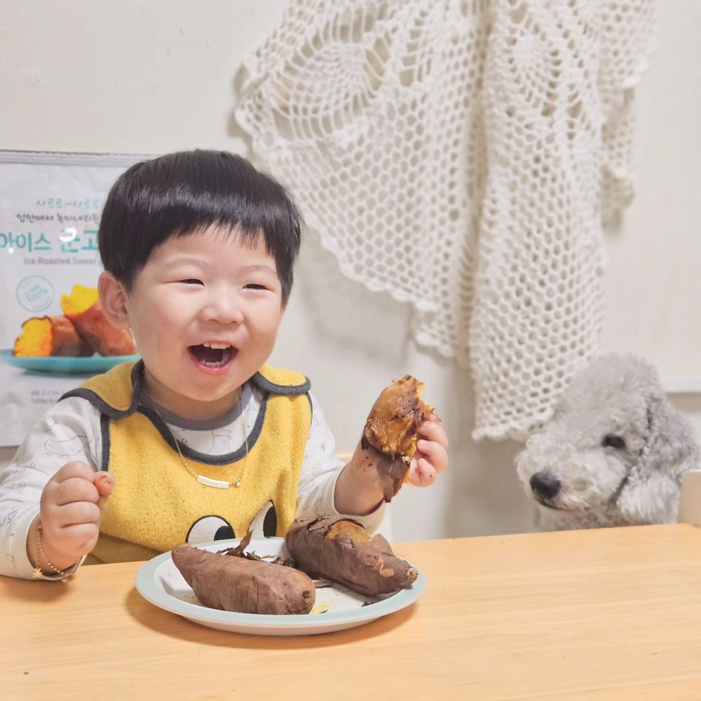 #제품제공 

𝟯𝟲𝟱일 고구마를 달고 다니는 나권이네 ❤︎

지난번에 다양한 맛의 고구마 말랭이 선물로
나.또.먹.에게 찐행복을 선물해주셨던
달콤한 영양간식 ❛해뜨온❜ 에서 이번엔
사르르 사르르 입안에서 녹아내리는  듯 달콤한
❄️ 아이스 군고구마 🍠를 선물해주셨어요 ❤︎
쏴리질뤄엇.ᐟ.ᐟ.ᐟ.ᐟ.ᐟ.ᐟ.ᐟ.ᐟ 고구마 찐러버 나권이네 🤭

언제 어디서나 즐길 수 있는 오직, 
해동만으로 맛있고 달달구리한 고구마🍠 를 ❤︎
𝟭𝟬𝟬% 국내산 고구마에 오직 정성만
그득 그득 담았어요 ꔛ‬
전자레인지에 따뜻하게 데워서 먹으면,
금방 구운 군고구마 마냥 달달한게 너무 맛있어요 ❤︎
귀차니즘에겐 생고구마 쪄먹는 것도 귀찮을때가
있그등여 .. 나만 그런거 아니쥬 ?? ᱍᱍᱍᱍᱍ
세상 느므 좋아졌 🤭 오늘도 나.또.먹.이랑
왕건이 왕뽀랑 같이 ❛해뜨온 아이스 군고구마❜
먹으면서 하하호호 행복한 저녁 시간보냅니당 ❤︎

다들 월요병 극뽀옥 잘하셨쥬 ?? ◡̈
맛난 저녁 챙겨드시구, ❛해뜨온 아이스 군고구마❜ 도
꼭 챙겨드시지요 ꔛ‬

🏷𝚃𝚑𝚊𝚗𝚔 𝚞 hatt.0n