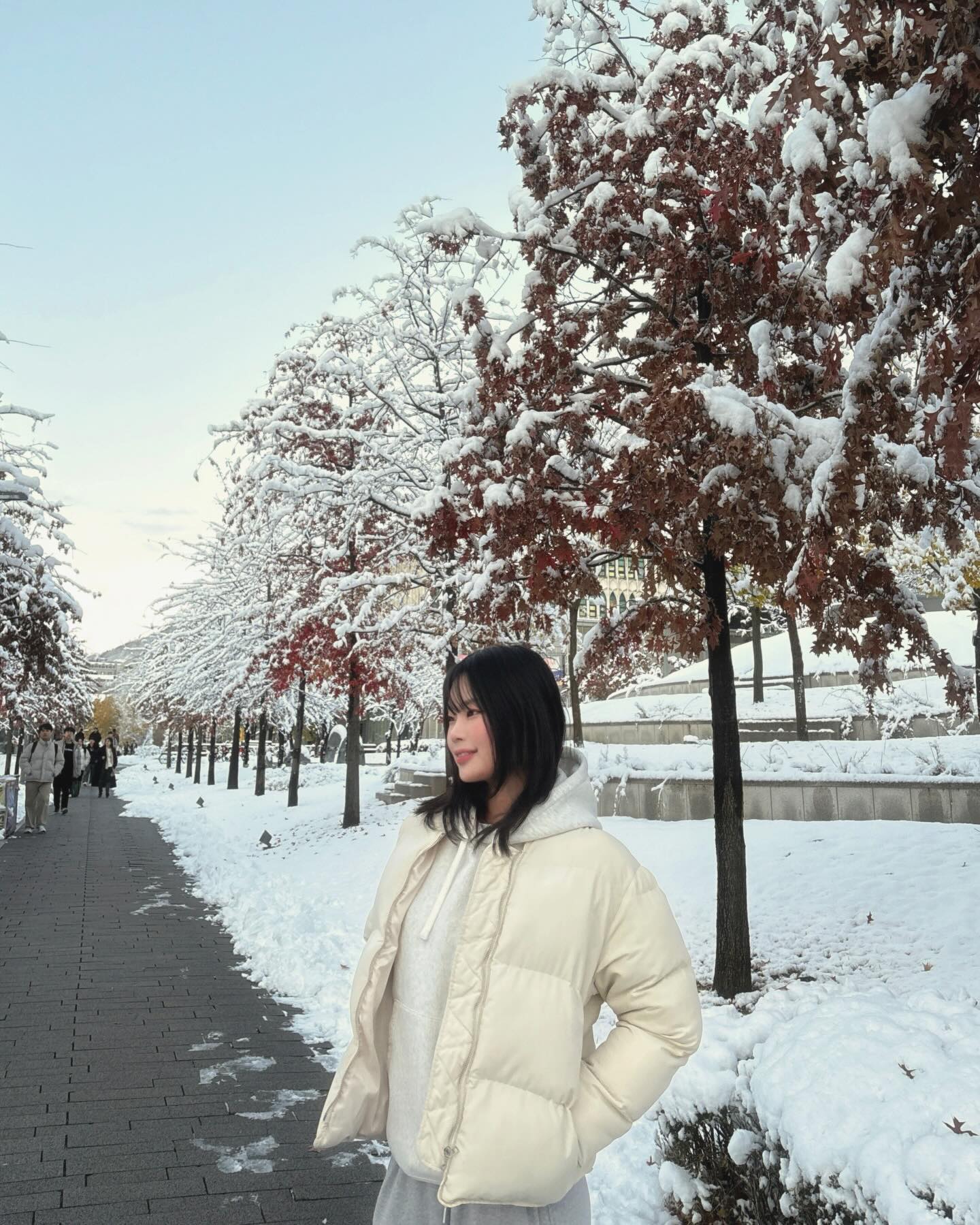 눈도 자연광 받는구나~