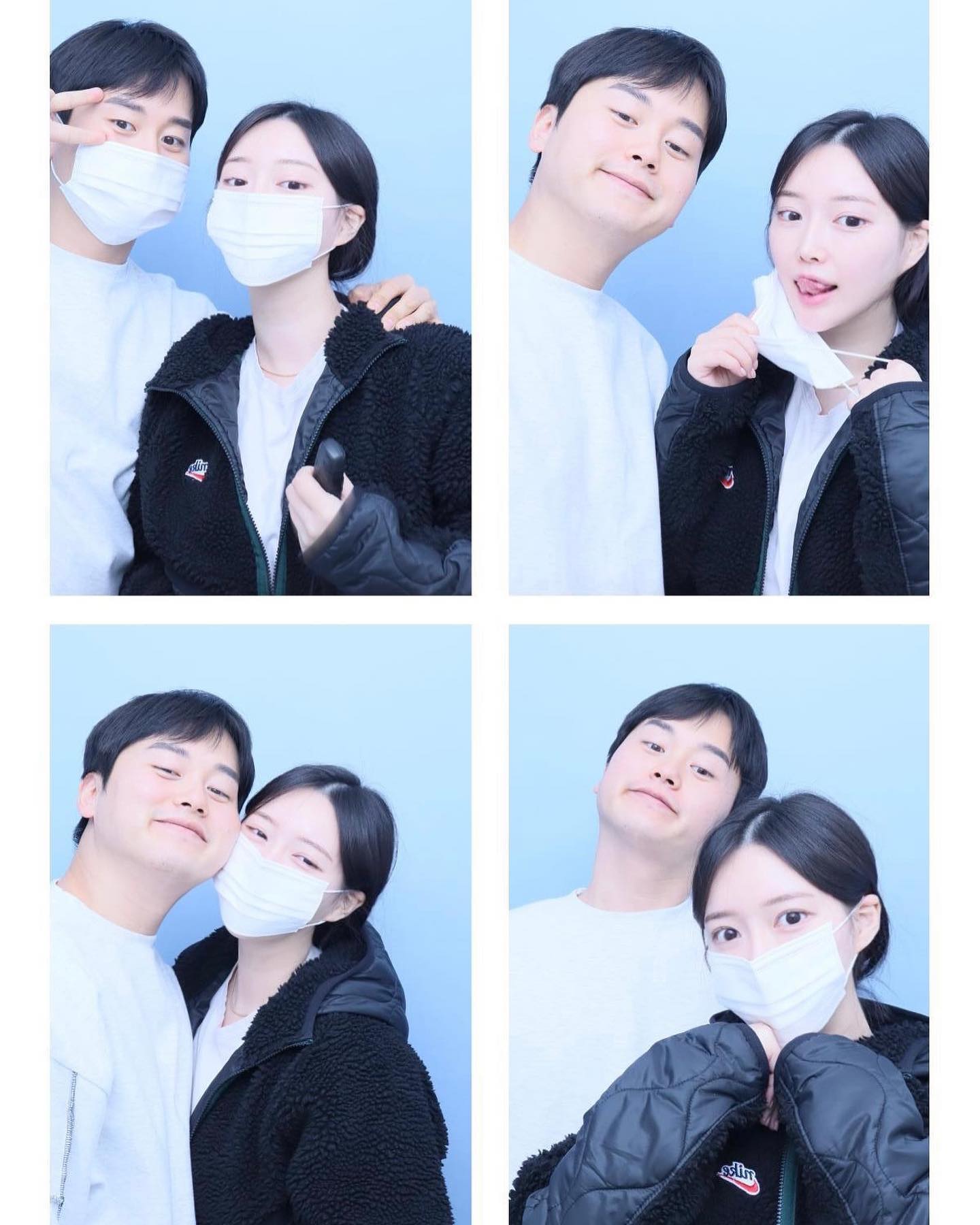 하루종일 자다가 깨서 잠옷차림으로 송정나들이🤧
사진 좀 찍자는데 내가 맨날천날 싫다고 하다가
이번에도 거절하면 뭐라할거같아서 마스크 꾹 눌러쓰고 찍,,😋