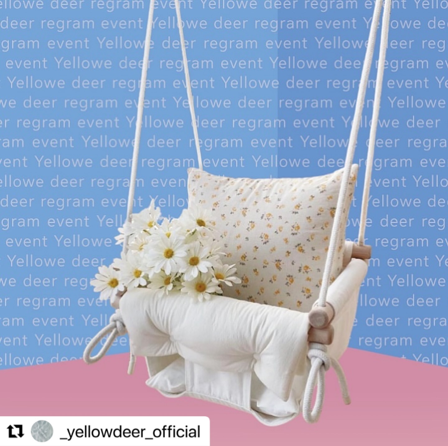 #Repost _yellowdeer_official with use.repost
・・・
#regram_event

옐로우디어의 아기그네 / 하프문빅쿠션 / 북포케뜨 세가지 제품을 예쁘게 담아주실 엄마포토그래퍼를 찾습니다📸

옐로우디어 제품과 함께라면 엄마의 아방꾸력이 수직상승하게되는 마법이❤️
예쁘기만 할순 없죠?
옐로우디어 제품은 제가 생활에서 꼭 필요했던 아이템들을 직접 제작하기 때문에 정말 꿀 육아템인건 말모말모🫢
오랜만에 이벤트 진행해볼께요🙌🏻

🌿참여방법
- _yellowdeer_official을 팔로우 해주세요
- 해당게시물에 좋아요 + 리그램 후 참여완료 댓글을 남겨주세요.

🎁이벤트 선물
아기그네 베이비세트 3명
하프문빅쿠션 2명
북포케뜨 4명

🗓️ 일정
리그램기간 : 1월 2일 - 1월 8일 자정 
발표 : 1월 12일 발표🎶
날이면 날마다 오는 이벤트가 아닙니다 !
선물 그득그득 준비했으니 많은 참여부탁드려요❤️
(지금 아기그네 무료자수 이벤트 중인건 비밀🫣)

#아기그네 #옐로우디어