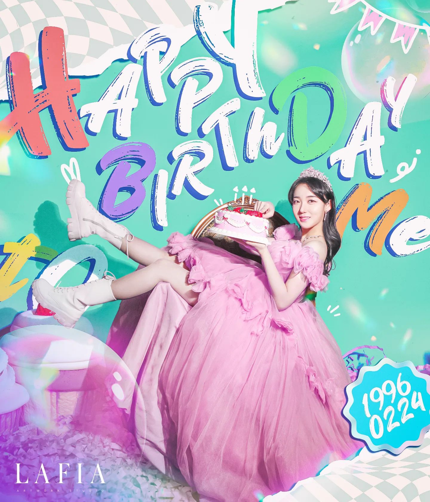19960224 오늘은 나의 날💜 사진 공개합니당
처음으로 찍어본 컨셉사진 나의 생일을 축하하며..! 공주가 되어보았둡니다 #19960224 #HBD #happybirthdaytome 
#키치데이 #라피아스튜디오

photo by lafia_artwork