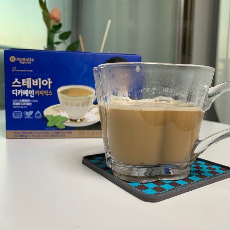 디카페인으로 즐기는 맥널티 스테비아 커피믹스