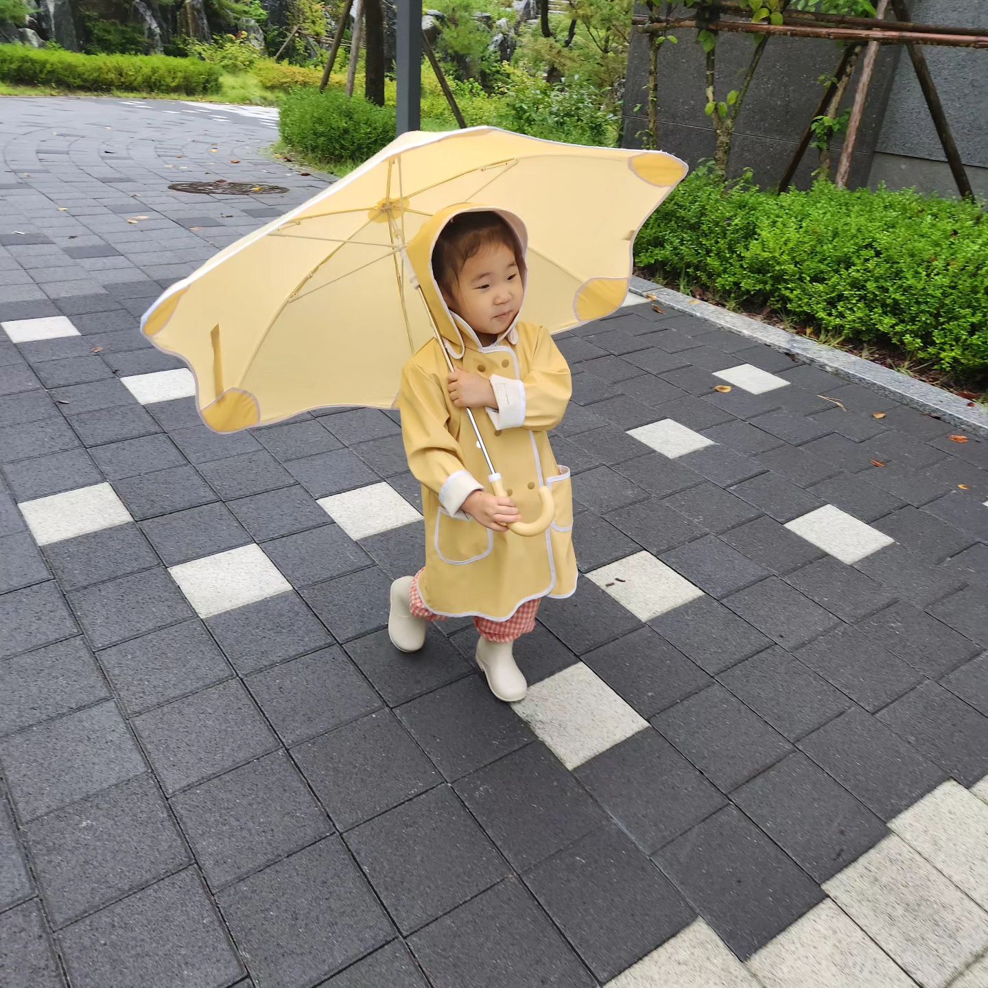 비 오는 날의 산책☂️

비가왔던 어제, 광복이가 너무 지겨워해서
비옷에 장화, 우산까지 쓰고 산책 다녀왔어요😊

뭐가 그리 좋은지 혼자 노래 부르고 수다도 떨고
뛰어갔다, 걸어갔다, 바닥에 떨어진 돌도 주워보고
산책하는 내내 바쁜 광복이였어요😊

비오는 날도 즐겁고 행복할 수 있게 종종 산책 나와야겠어요🩶