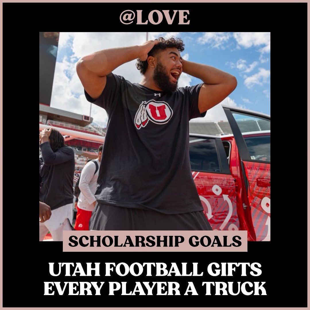 AWESOME: Each scholarship player on the Utah football team received a brand new truck.

( credit: bleacherreport )