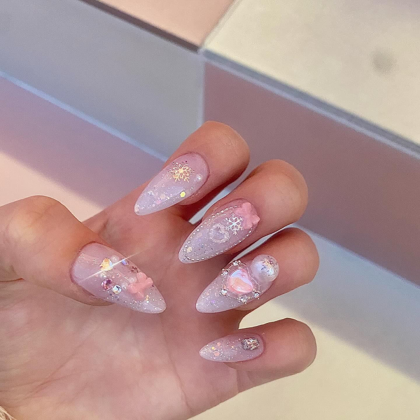 ᴘɪɴᴋ ᴡɪɴᴛᴇʀ ɴᴀɪʟ 🎀💗❄️ 넘흐 옙허…🥹