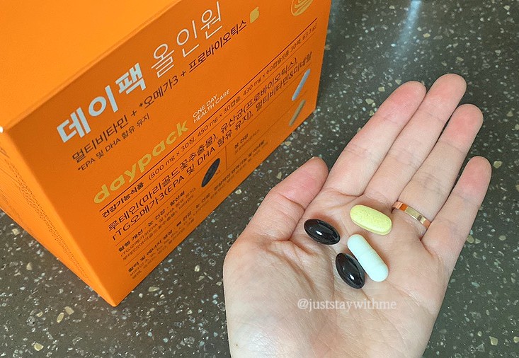 데이팩 올인원 | 오메가3 유산균 종합멀티 비타민 한팩 한포영양제