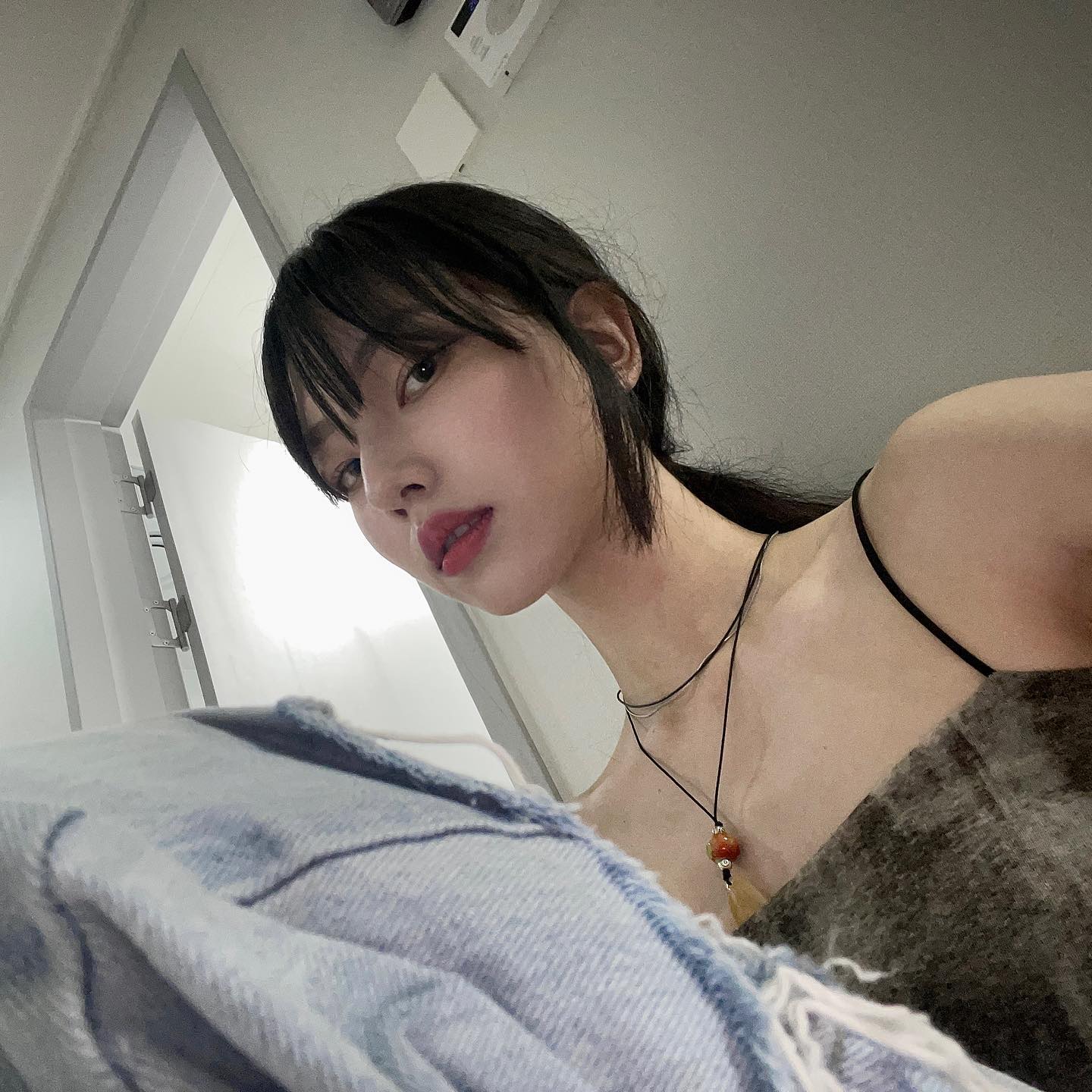 퍼스널컬러가 집입니다
셀프로 히메컷인지 뭔지도 했어요