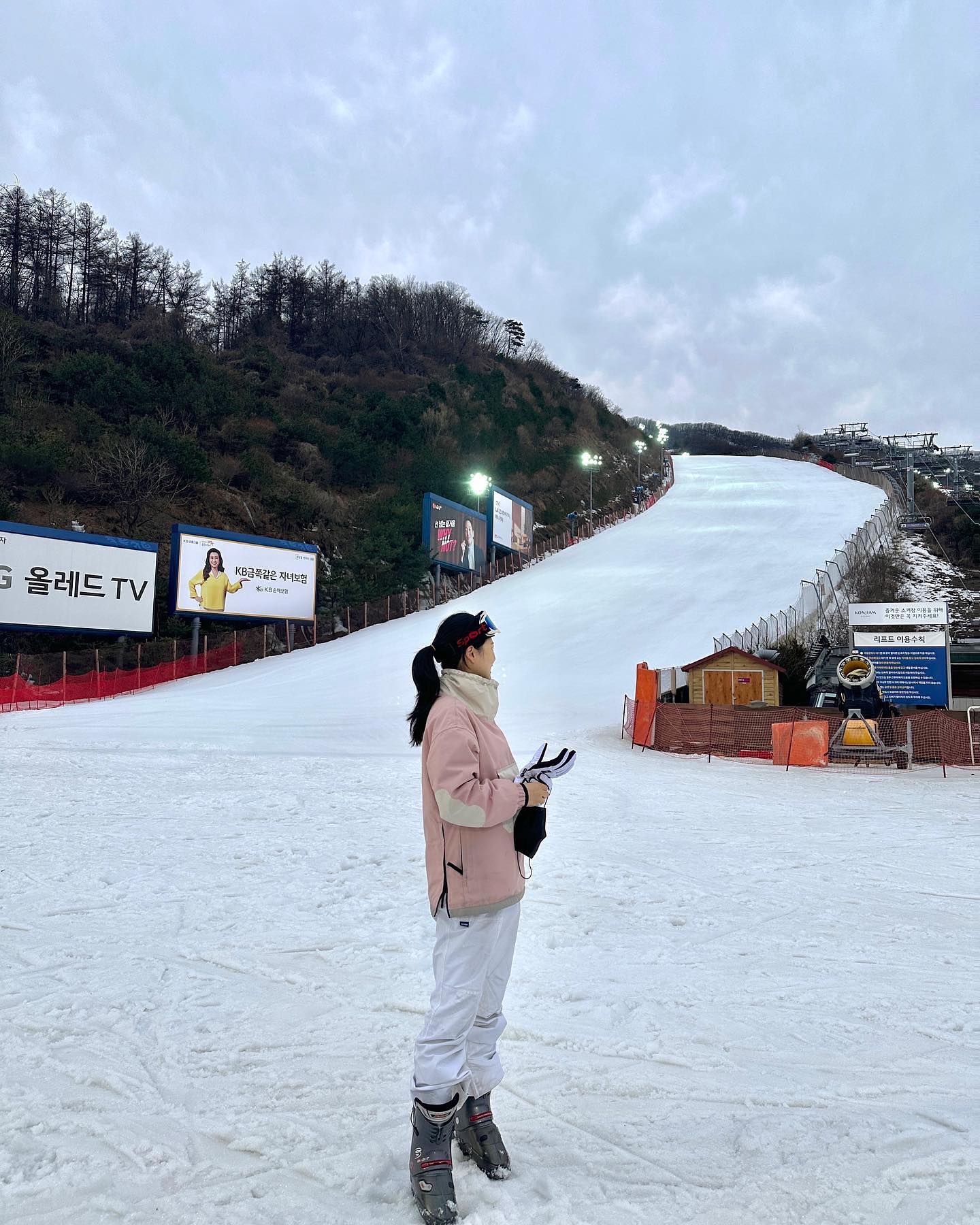 숏스키로 곤지암 상급코스 정복완료🫡

#담번엔보드다