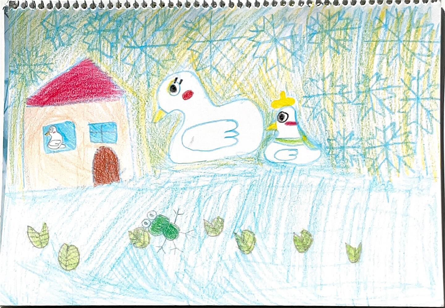 #6살그림 🐣제목 : 아기오리 어린이집 가다