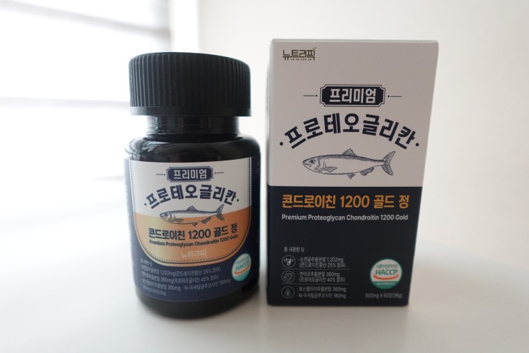 뉴트리픽 프리미엄 프로테오글리칸 콘드로이친 1200 골드정 관절영양제 추천