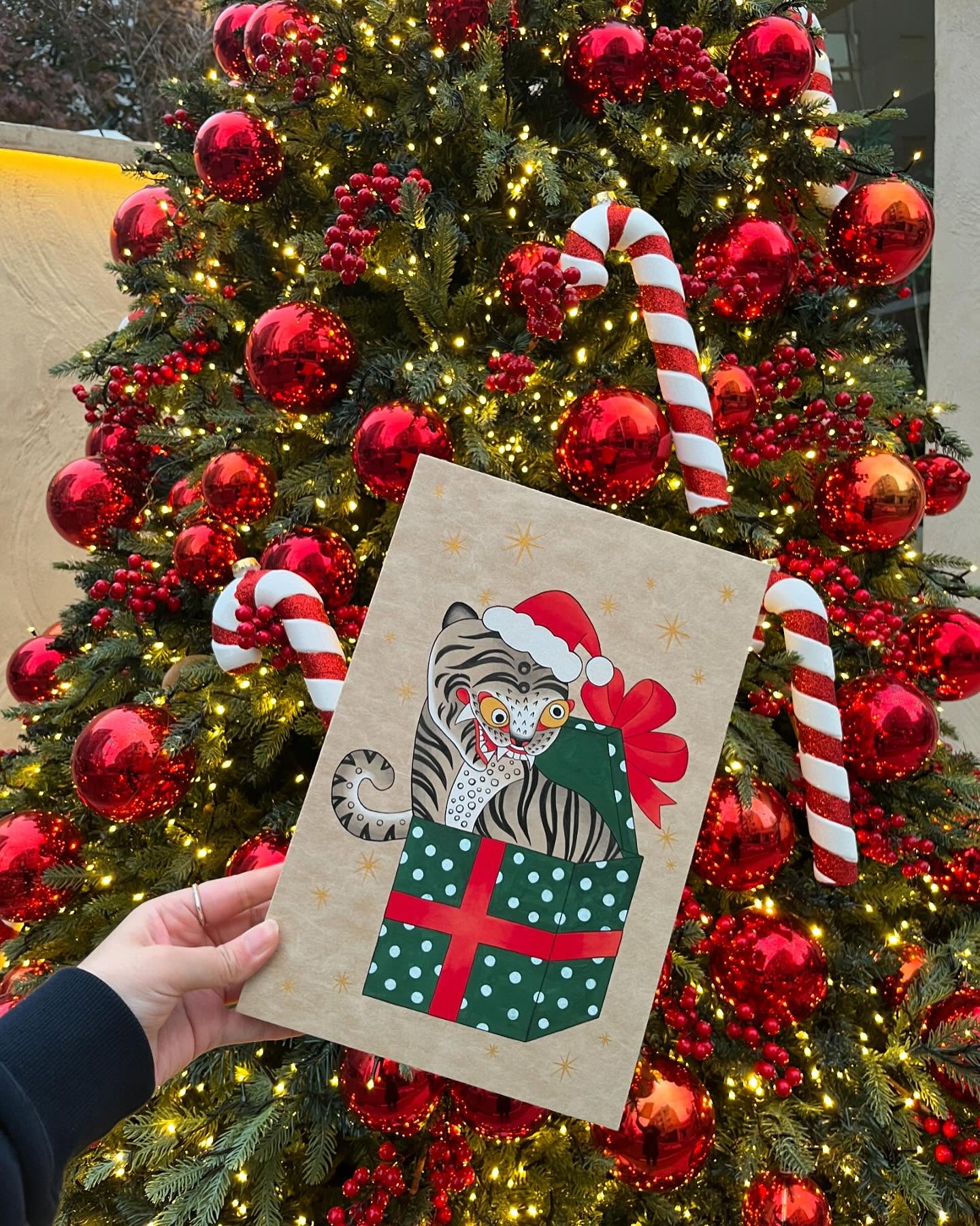 나의 힐링 주말마다 그림그리기❤️💚
크리스마스기념 호랑이🐯🎁
너무 귀엽당🌲❤️💚

#민화 #민화그리기 #온정화실 #호랑이