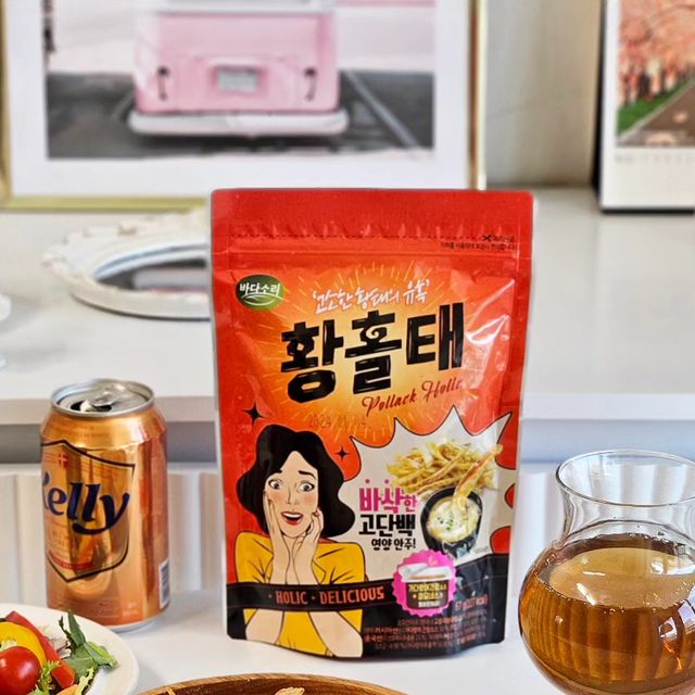 풍요로의~리빙~육아~요리😆(Account run by mom) on Instagram: "#광고_ 바삭하니 맛남 맥주에 딱~~ 술안주로 최고 #황홀태 먹으며 기분 전환😆 먹태 보다 훨씬 바삭하고 맛있어서 자꾸 손이 갑니다^^