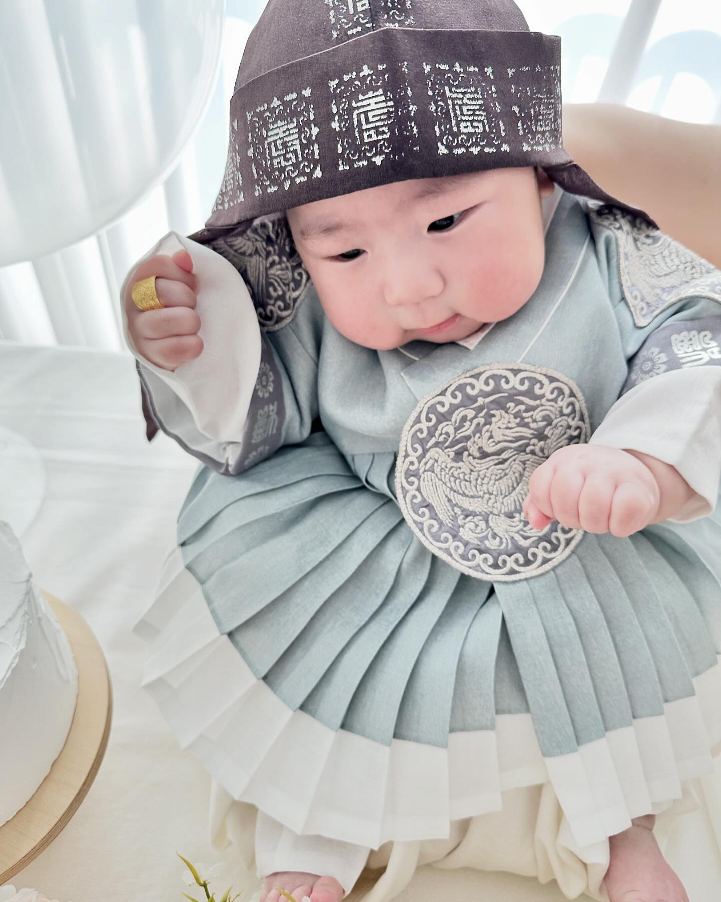 ✨금반지 꺄항항💛💛💛

#백일 #백일아기