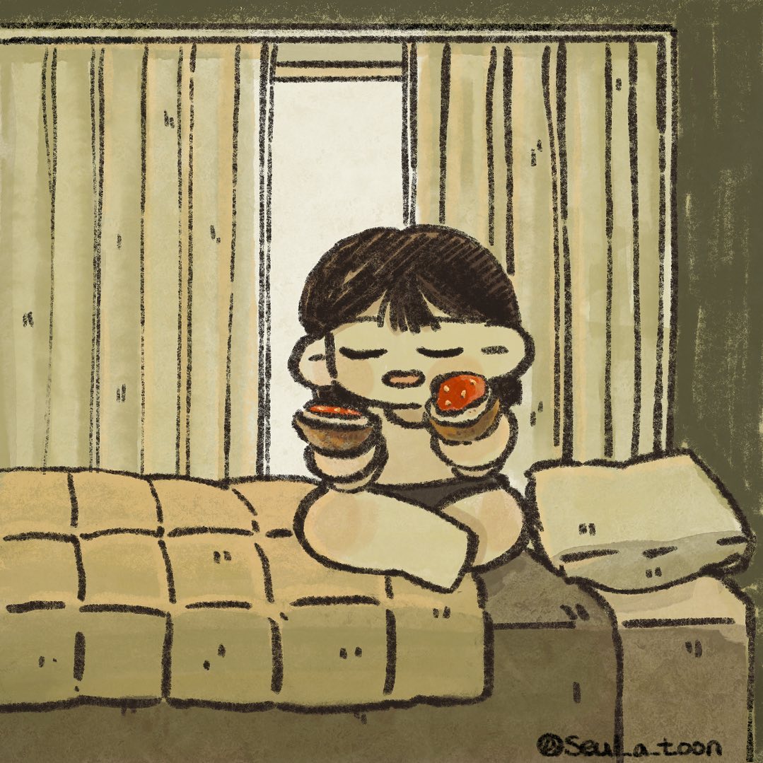 -
달콤한 딸기쨈이 발라진 따끈한 모닝빵 
창밖에서 내리쬐는 따듯한빛의 아침 햇살에
오늘 하루가 행복할수도 있을것같아
그냥 그런 기분이야
.
.
.
#일상만화 #그림툰 #생활툰 #공감툰 #일기툰 #그림일기 #일상툰그램 #낙서툰 #일러스트