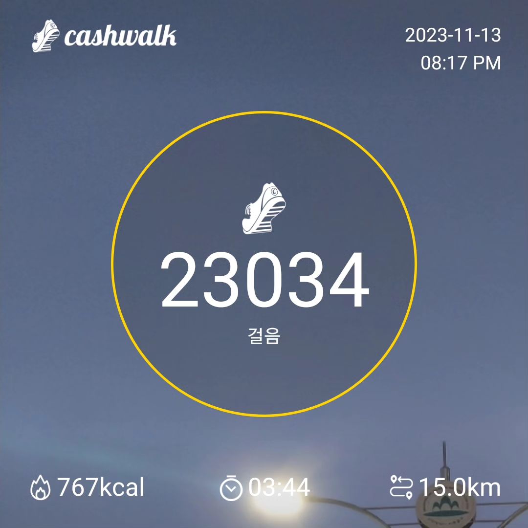 #캐시워크 #걷기 #러닝 #만보걷기 #캐만챌15기