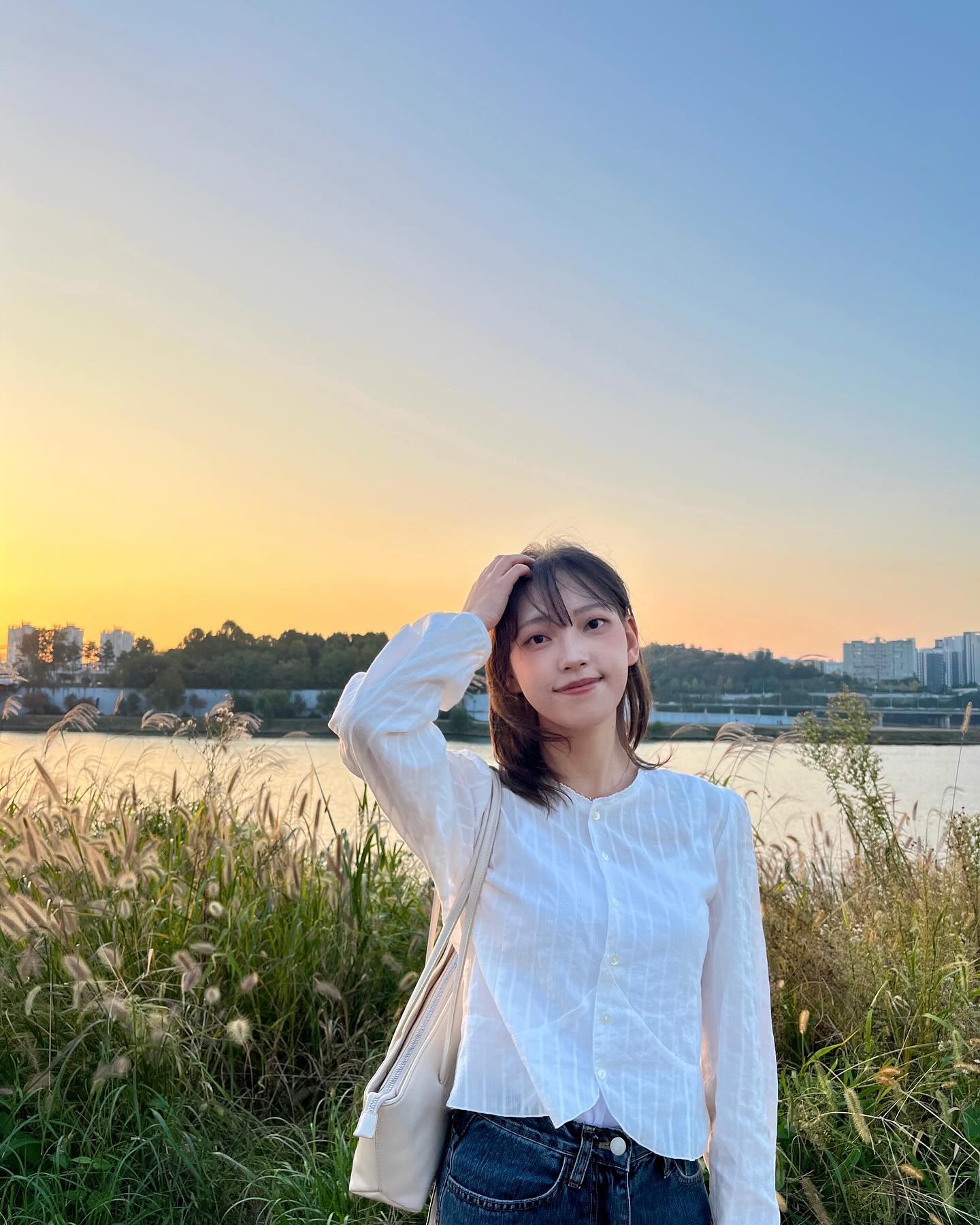 노을 지는 한강이 조아🫶🏻