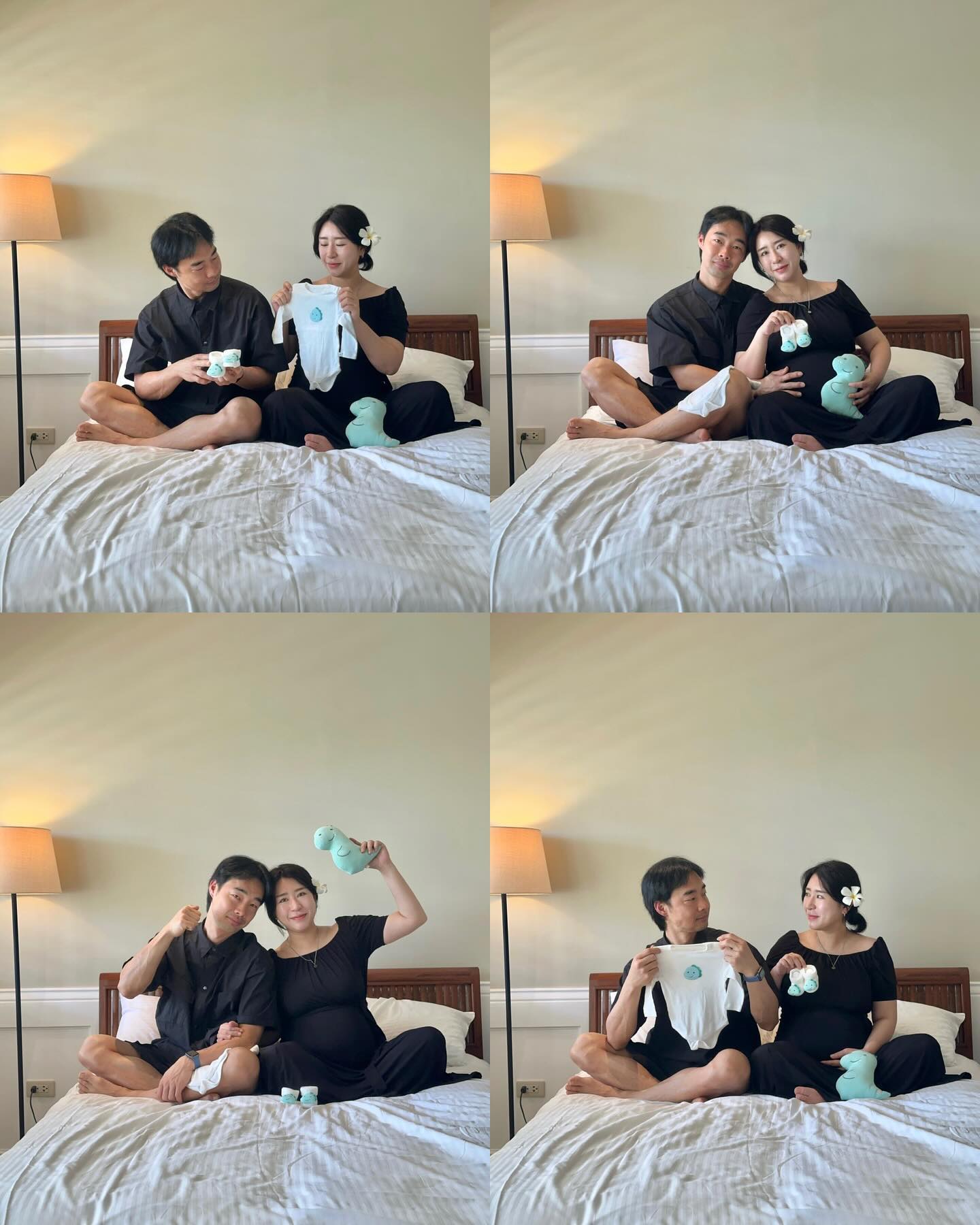 이로서 셀프 만삭사진 도전 끝🤰🏻
자다 일어나자마자 둘다 
한라봉코에 눈도 퉁퉁, 빨갛게 탄얼굴 
이게 추억이지🥰

안그래도 29주 지나고 배가 점점 더커지고
몸이 엄청 붓는게 느껴져서🥲
조리원 연계 만삭사진 언제 예약하지싶었는데
질리도록 찍었으니, 스튜디오 안가도되겟다🤍

그나저나 출장간 욘싼은
대체 언제 돌아오시려나🥲
여보 나 힘들어ㅜ얼른돌아와..

#태교여행
#만삭사진
#셀프만삭사진