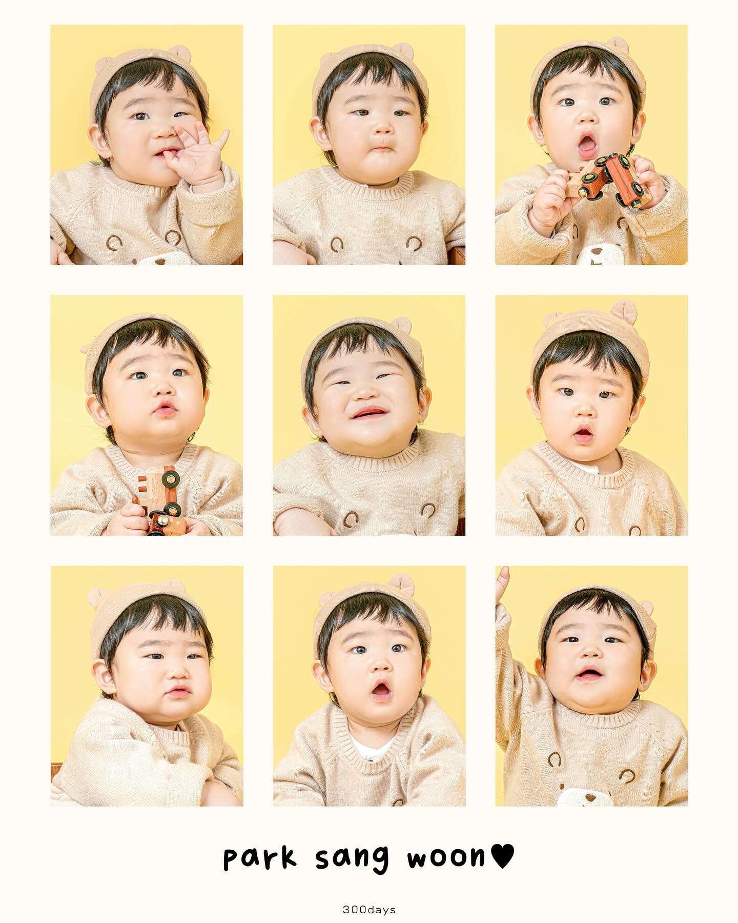 박상운 300일 기념 9컷촬영📸

게으른 엄마덕분에 100일 200일
스튜디오 촬영 한번도 못해보고
300일이 되어서야 드디어 하게됐다히히😢
넘나 귀여운 박차돌
지금처럼 건강하고 발랄하게 커줘💛