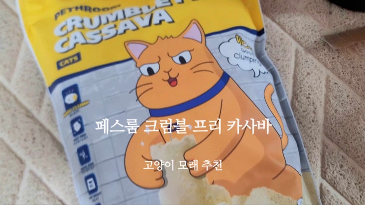고양이모래추천 한포비의 카사바적응기 페스룸 크럼블 프리 카사바
