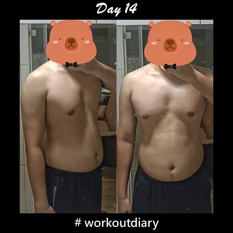 Two weeks 🤩

#workoutdiary #day14
#減肥日記 #減肥 #健身 
#workout #losefat #diary 
#ダイエットする  #筋トレ 
#ลดน้ำหนัก #헬스