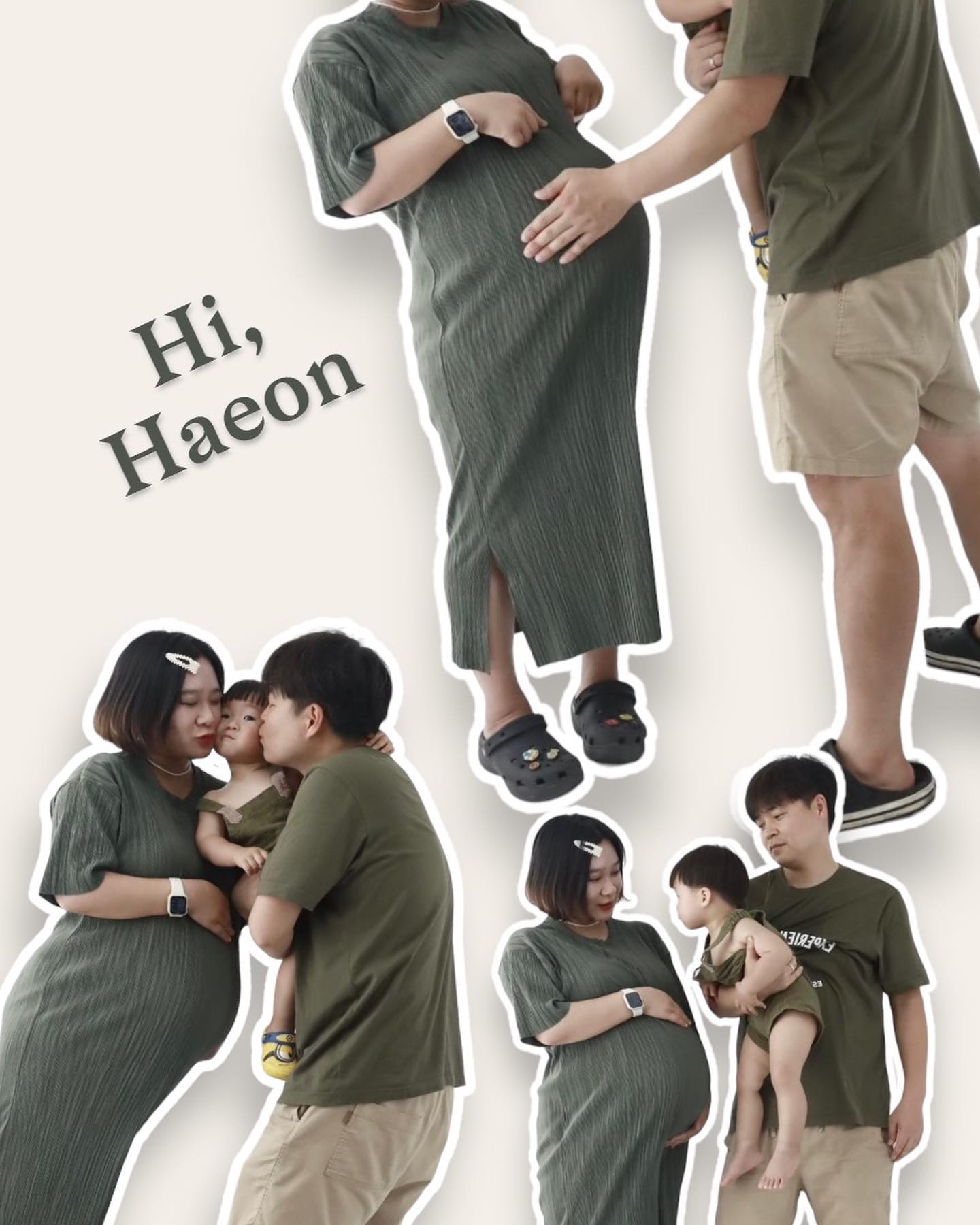 Hi, Haeon💚

#토끼맘 #흑토끼띠 #둘찌 
#영원한굴레 #셀프만삭 #촬영 #오분컷
#가족룩 #가족사진 #사랑해 #👨‍👩‍👦‍👦