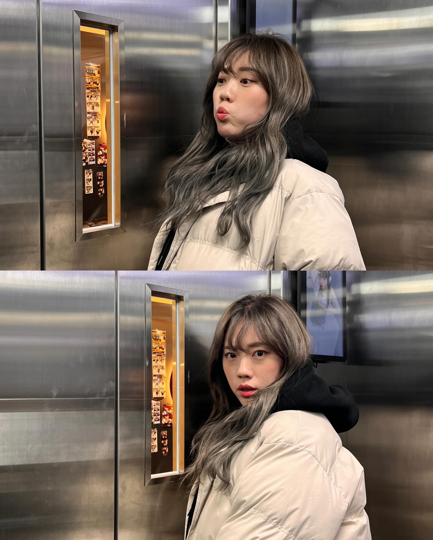 머리를 덮고 나서도 하루하루 머리를 감을때 마다 
머리 색이 빠지는 중٩(ˊᗜˋ*)و 그 중에서 머리색이 제일 예뻤던 날🫶🏻