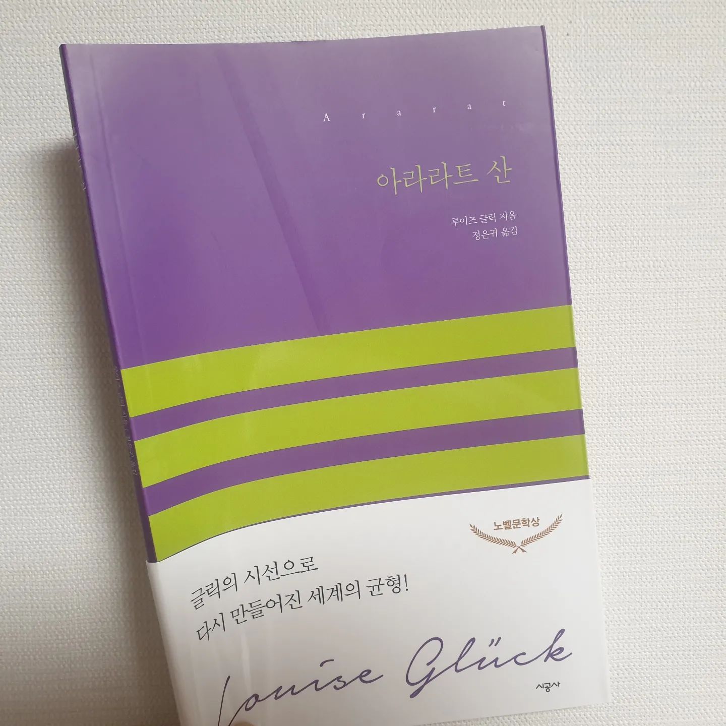 #협찬 #루이즈글릭_아라라트 산 #노벨문학상 수상 #루이즈글릭 다섯번째 시집 #아라라트산

아라라트 산 
Mount Ararat

내 언니의 무덤보다 더 슬픈 것은 없다
언니 무덤 옆, 사촌의 무덤 말고는.
지금까지도, 나는 이모와 엄마를
똑바로 바라볼 수 없다.
엄마와 이모의 고통을 
보지 않으려고 애쓸수록, 그게 더더욱
우리 가족의 운명인 것만 같다 
무덤마다 소녀 아이 하나를 지구에 기증한다 

......

<루이즈 글릭 -아라라트 산> 본문 내용 中 

딸을 보낸 엄마를 보는 글릭의 시선이 가슴 저리게 들린다
아버지의 부재를 대신하는 여성들의 이야기가 가득한 사랑의 시로 글릭의 마음을 들어가보는 듯 하다.  

#여성시인 #야생붓꽃 #새로나온책 #서평 #도서리뷰 #시집 #루이즈글랙시집 #루이즈글릭시 #책스타그램 #북스타그램 #2020노벨문학상 #시