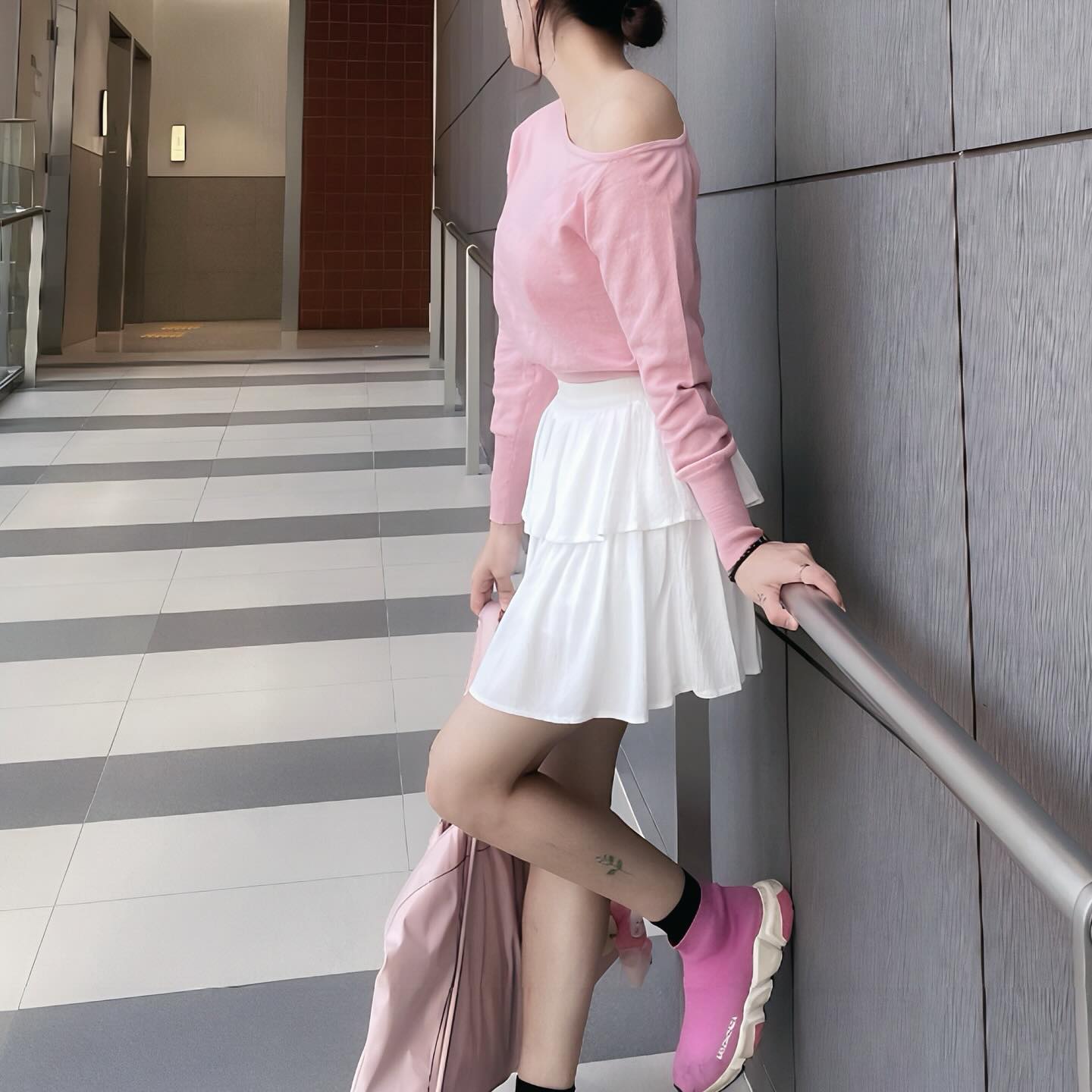이게 발레코어룩이 아니라 그냥 핑크룩🎀