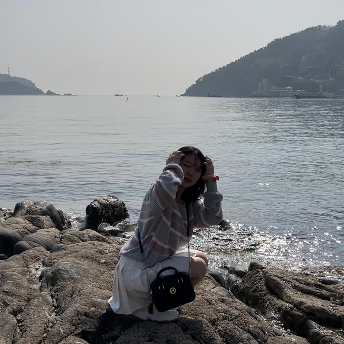 수학여행 마지막날 💜
앉아서 찍기 그래두 역광,,

#수학여행 #거제도 #바다 #매미성