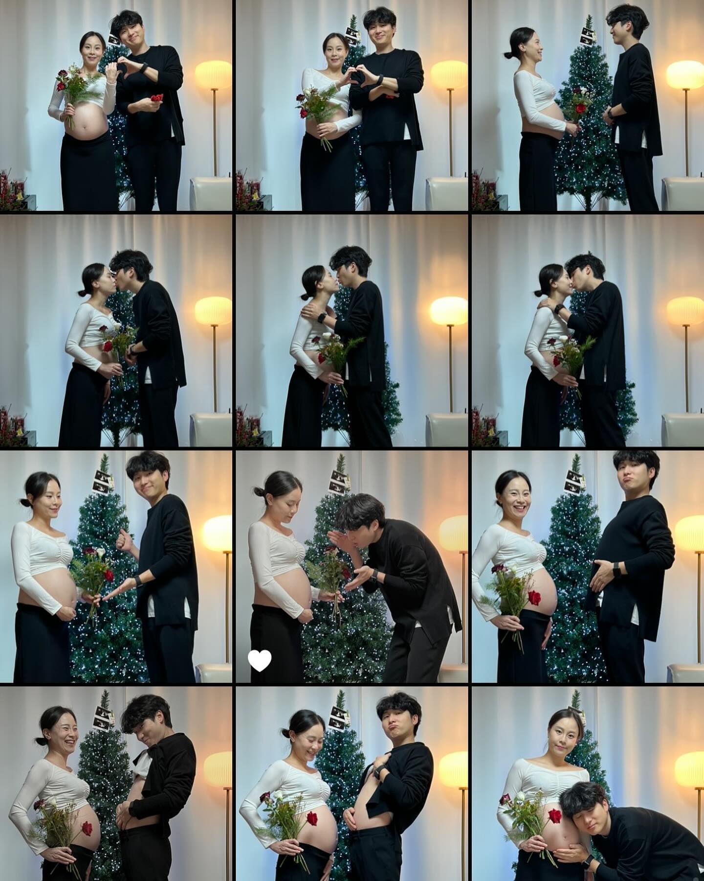 셋이 찍은 #만삭사진 도 ~~ 🤍 해피 메리크리스마스! 🎄❤️