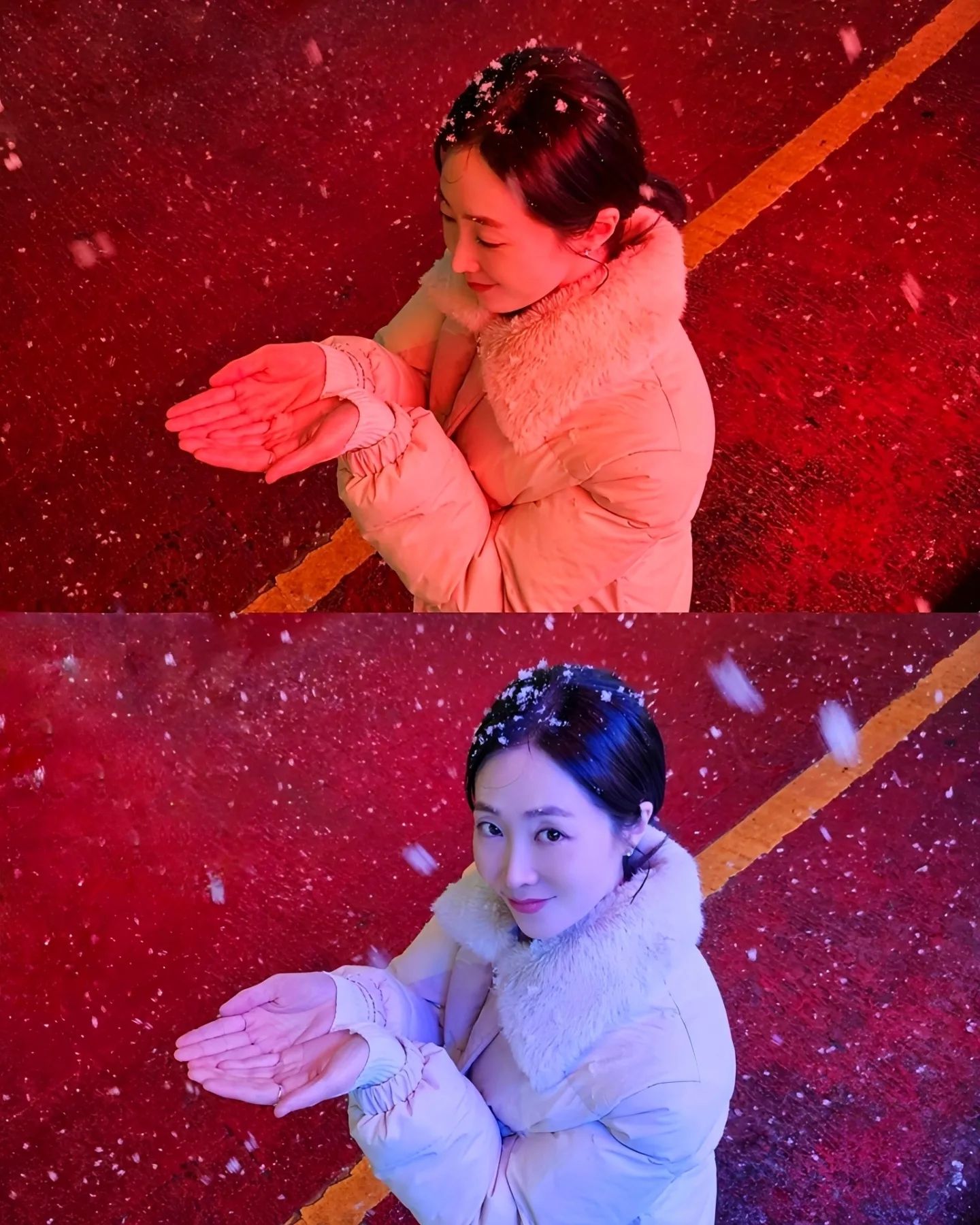 눈 내리는 겨울밤🤲❄️🌃
