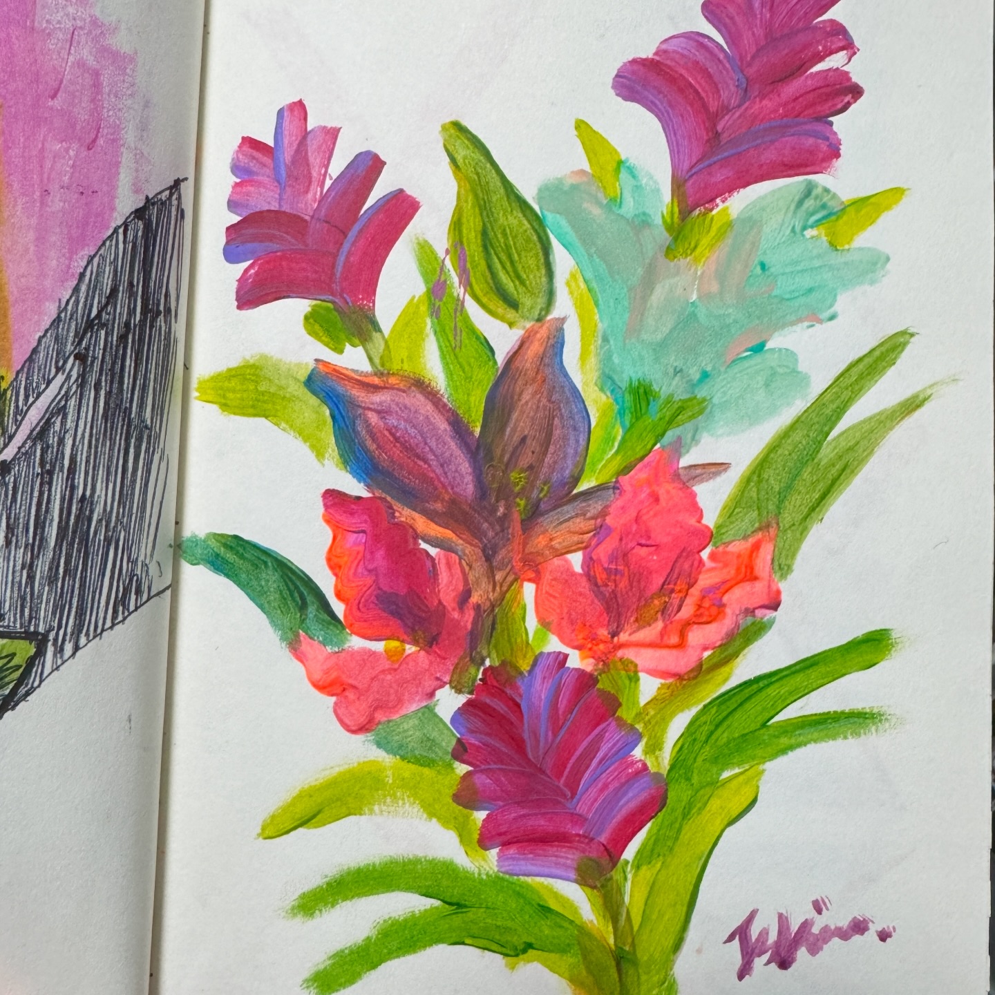 flowers 
.
.
.
.
.
갑자기
#그림스타그램🎨 

#flowers #flowerstagram #flowerpainting #painting #drawing #sketchbook #가상의꽃 #막그림 #jskimart
