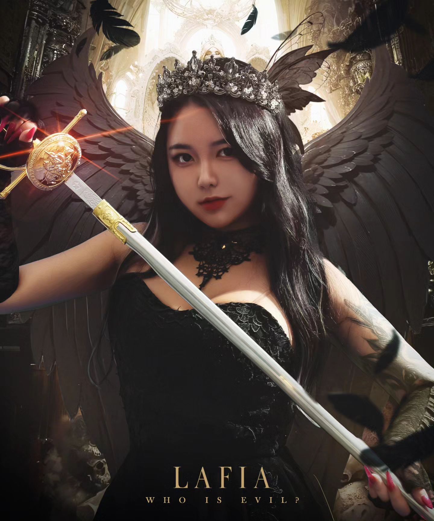 " 보아라, 내 성스러운 검으로 정의를 증명했다. " 
천사단장 𝖇𝖑𝖆𝖈𝖐 𝖆𝖓𝖌𝖊𝖑 나예리