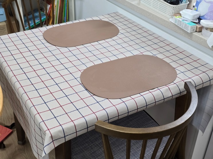 방수테이블보 쇼니홈리빙 PVC 깔끔하고 예쁜 체크 식탁보