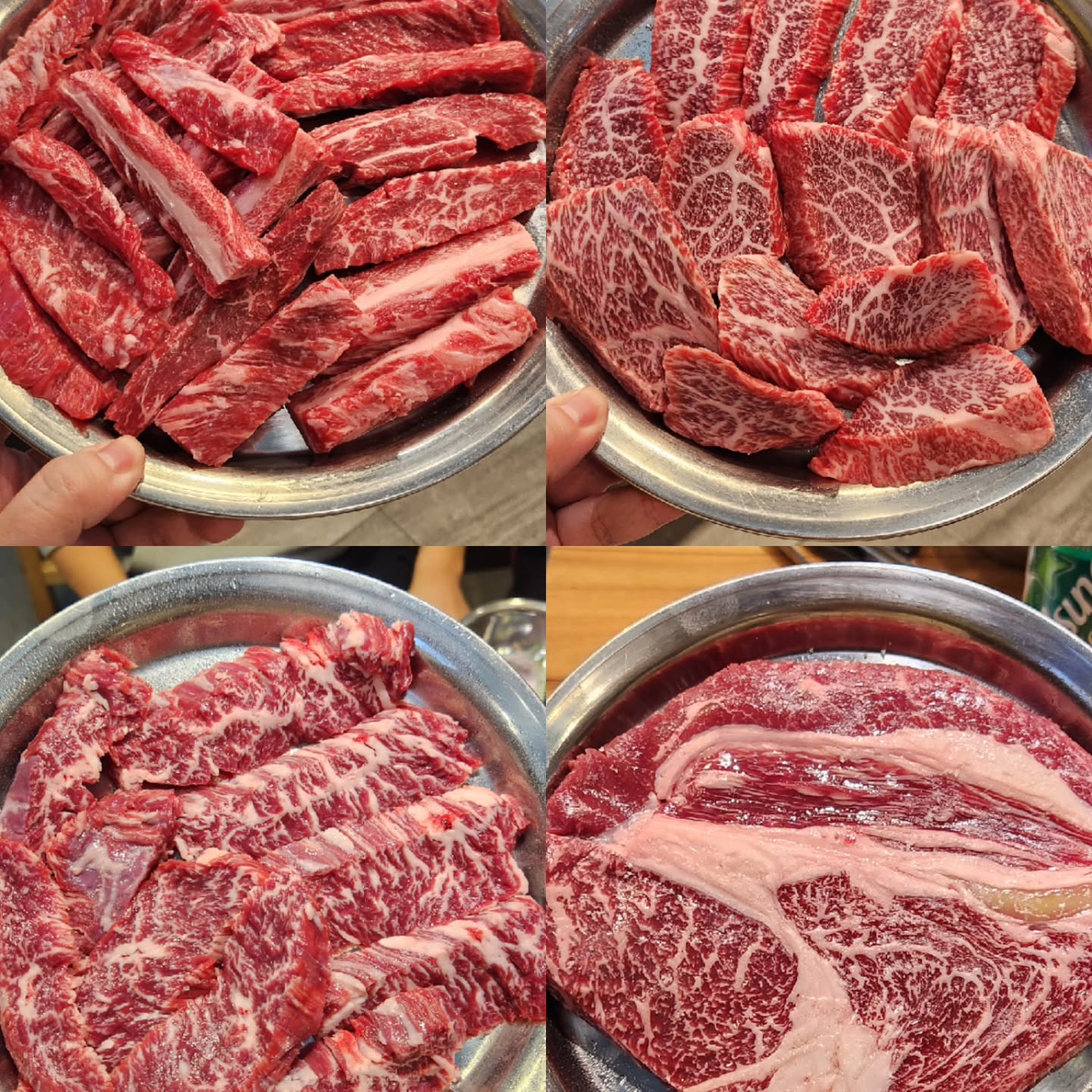 오늘은 남동생 생일파티로 가족외식하고 왔어요!!
오랜만에 소고기라 입안에서 살살 녹아요🥹

📍살아있소 한우갈비
-주소: 대구 달성군 옥포읍 돌미상업로1길 13
-영업시간: 매일 16:00 ~ 23:00
-홀 식사 가능/ 🅿️ 주차 가능

📍메뉴
-한우갈비살
-한우꽃갈비살
-한우안창살
-한우꽃등심
-육회 200g
-육전물냉면

메뉴보고 놀라실거 같은데 저희집 가족들이 워낙 다 잘 먹기도하고 생일기념으로 남동생이 먹고싶은 만큼 시킨건데 고기만 13인분에 추가로 육회, 냉면까지... 지금봐도 대단한거같아요🤣🤣

최상급 1등급 한우만 취급하는 식육식당 "살아있소 한우갈비"❣️ 주문하면 고기를 바로 썰어서 가져다 주시는데 마블링 너무 예쁘지 않나요? 각 부위마다 맛과 기름기 차이도 다 다르고 중간에 육회랑 육전냉면도 빠짐없이 먹고 왔어요 고기로 배를 채워서 마지막에 된장찌개에 밥을 못 먹은게 아쉽긴하지만 너무 많이 먹어서 아직도 배가불러용ㅋᩚㅋᩚㅋᩚ

오늘 먹은 고기들중에서 저는 한우꽃갈비살이 제일 맛있었어요
기름기도 적당하고 육즙에 식감도 부드러워서 최고!!
중간에 시켜서 먹은 육회 양념도 맛있고, 아삭한 배랑 같이 먹으면 달달고소 완벽합니다👍🏻

달성군 옥포읍에 방문하신다면 살아있소 한우갈비 추천해 드려요!!

#대구달성군 #달성군맛집 #대구달성군맛집 #대구옥포맛집 #옥포읍맛집 #달성군한우 #살아있소 #소갈비살 #꽃갈비살 #안창살 #꽃등심 #육회 #육전물냉면 #가족외식 #달성군소고기맛집 #한우1등급 #음식 #먹스타그램 #좋아요테러 #좋아요반사 #팔로우 #먹팔환영 #먹팔 #선팔하면맞팔 #선팔맞팔 #좋아요테러 #좋반 #좋아요 #좋아요반사 #팔로우 #맞팔환영 #맞팔해요 #선팔하면맞팔 #선팔