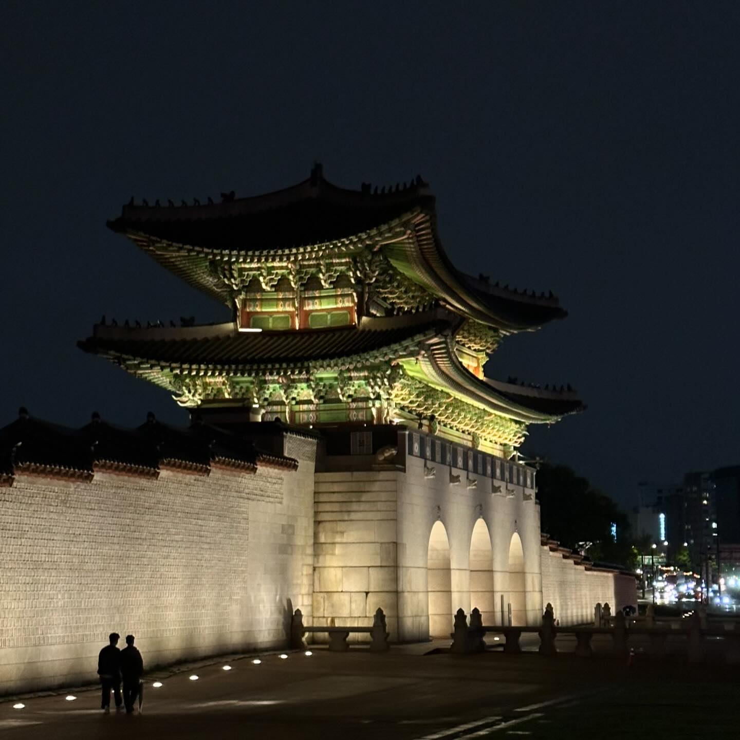 비오는 날 밤의 광화문