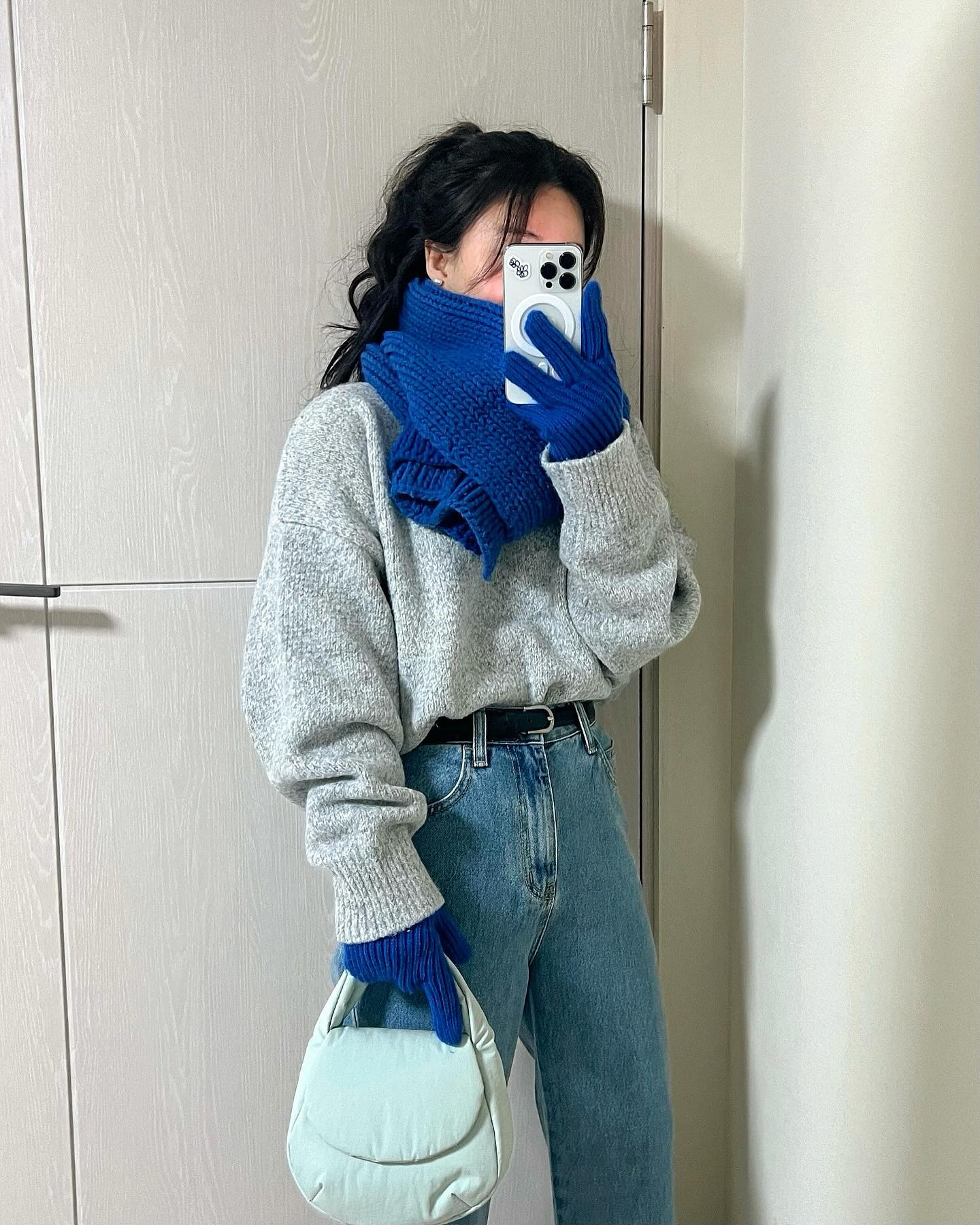 목도리+장갑 깔맞춤 💙