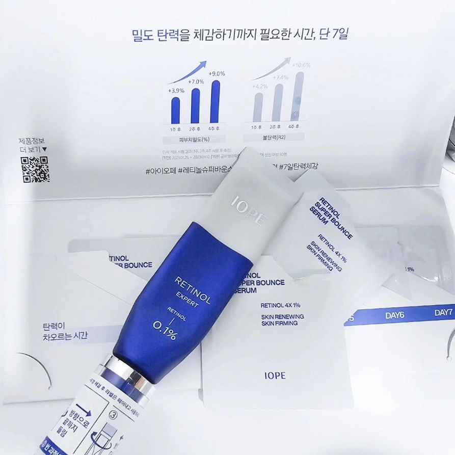내 애정템인 레티놀0.1크림
가끔 아주 가끔씩 
턱에 뾰로지를 선물하고 주름을 가져가는
애증템이였는데 ㅎㅎㅎ
자극감없는 세럼으로 나옴.
쟁여놓은 앰플들때문에 살까말까 고민하다
7일체험키트 신청해보니 
다른 무엇보다 모공탄력이 최고임!
모공이 쫀쫀해지니 아침저녁
자꾸 챙겨바르게 되는 마성의세럼ㅎ
아이오페는 개미지옥같은 브랜드임
써보고 좋아서 또 사고
다른거 또 사게되는...

#아이오페 #레티놀슈퍼바운스세럼 #밀도탄력 #7일탄력체감 #iope #superbounceserum #모공앰플추천 #모공탄력세럼 #강추👍 #모공추천템