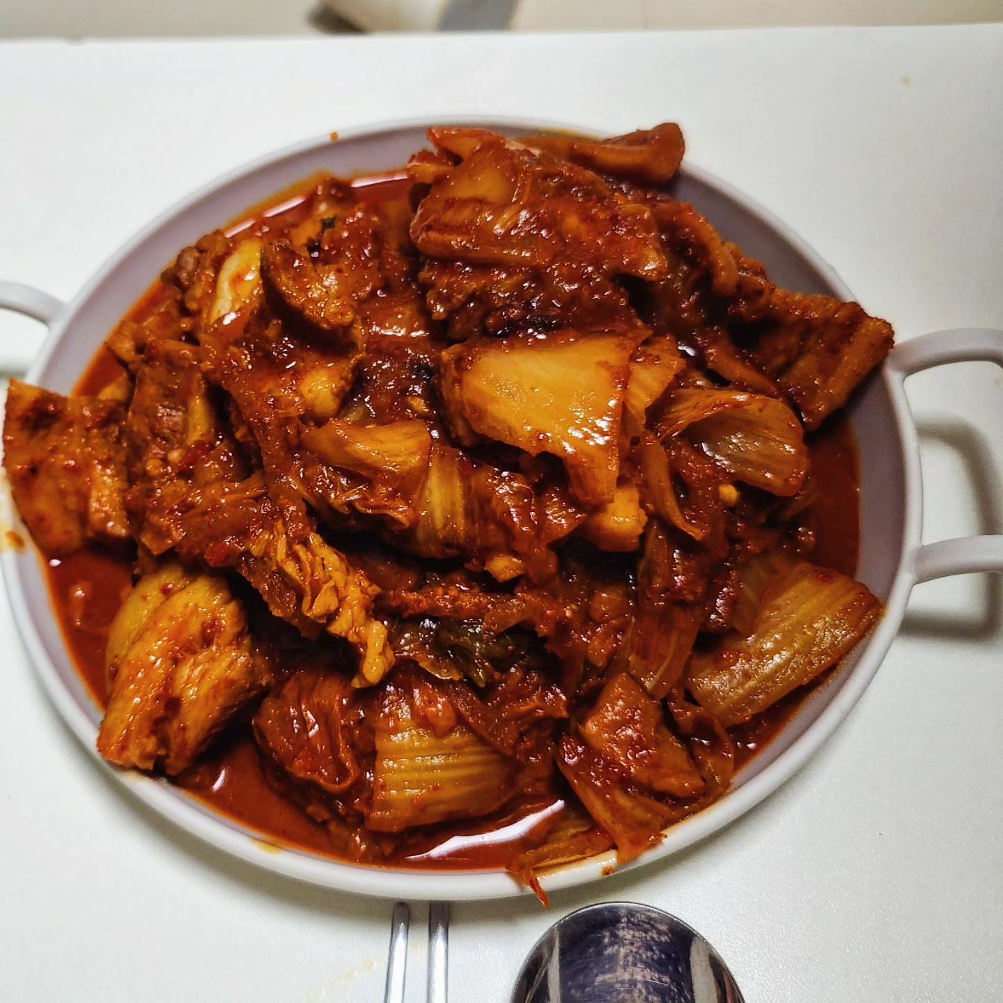 휴무에는 남편이 요리사👨‍🍳
#김치찜 
#된장찌개