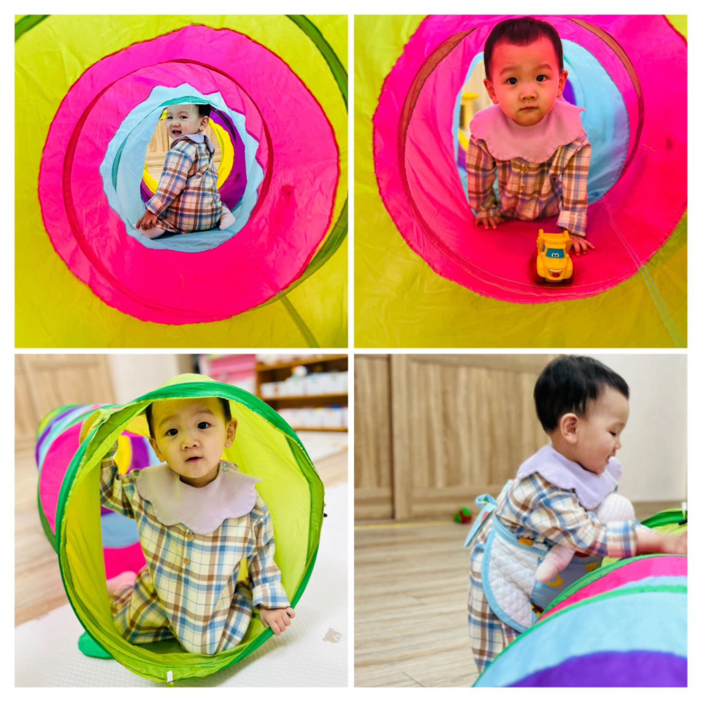𖤐👶D+586~7ෆ

월요일도 씩씩하게 등원한 별이는 옷정리를 하자마자 책상 앞에 앉아서 오전간식을 맛있게 먹고 기분 좋은 하루를 시작했는데 애벌레에 다해 이야기를 나누고 애벌레처럼  애벌레 터널을 통과해보았는데🐛 처음엔 애벌레 터널이 무서워 지켜보기만 하다 먼저 선생님이 애벌레 터널을 통과하자 바로 뒤를 이어 애벌레 터널을 통과했다고 별이는 제일 좋아하는 자동차 장난감을 가지고 굴리며 통과해보기도 하고 터널에 들어간 친구의 소리를 귀기울여 들어보기도 하였고 또 애벌레 터널을 흔들어 장난을 치며 친구와 깔깔깔 웃기도 하고 터널안에 앉아 까꿍🙈놀이도 하였고 이후 유희실에 나가 형님들과 달리기 시합을 하고 교실에 들어와 맛있게 점심을 먹다가  피곤했는지 꾸벅꾸벅 졸다 잠이들었다고😭 형들과 늦게까지 놀다 자느라 요즘 많이 피곤한 별이찡😴 😴화요일엔 어제에 이어 애벌레 그림을 알록달로 꾸며보았는데🐛색연필이 아닌 크레파스를 주니 별이는 저멀리서 “우아~“하며 놀던 놀잇감들을 던지고 달려와 자리에 앉았다고 크레파스를 손에 쥐고 쓱싹쓱싹 끼적이기를 하고 저를 따라 동글동글 말하며 동그라미 안을 채워보기도하며 끼적이기를 마친 후엔 짜잔! 하고 완정된 작품과 사진을 찍고 스스로 감상해보기도 했는데 만족스러워하던 별이였다고😂이후 유희실에선 상반기 신체계측을 하였는데 별이는 듬직하게 서서 몸무게도 재고 키도 재고 끝내고 나선 시원하게 음료수도 마시고 미끄럼틀로 달려가 미끄럼틀을 타기도 하고 형님들 신체계측하는 곳을 기웃거리기도 하였다고 별이 키는 80cm 몸무게는 10.1kg로 먹는거에 비해 움직이 많아 살이 덜붙지만 그래도 잘먹고 잘놀고 잘크고있고
얼집에서의 활동도 너무 기특할정도로 잘해줘서 그저 고마운 막내❤️집에서는 위험천만 사고뭉치 주시&주의 대상이지만 그래도 너의 이쁜짓과 사랑스러움에 녹아내리는건 어쩔수 없어😍🥰

#사랑해한별아❤ #우리집보물💕