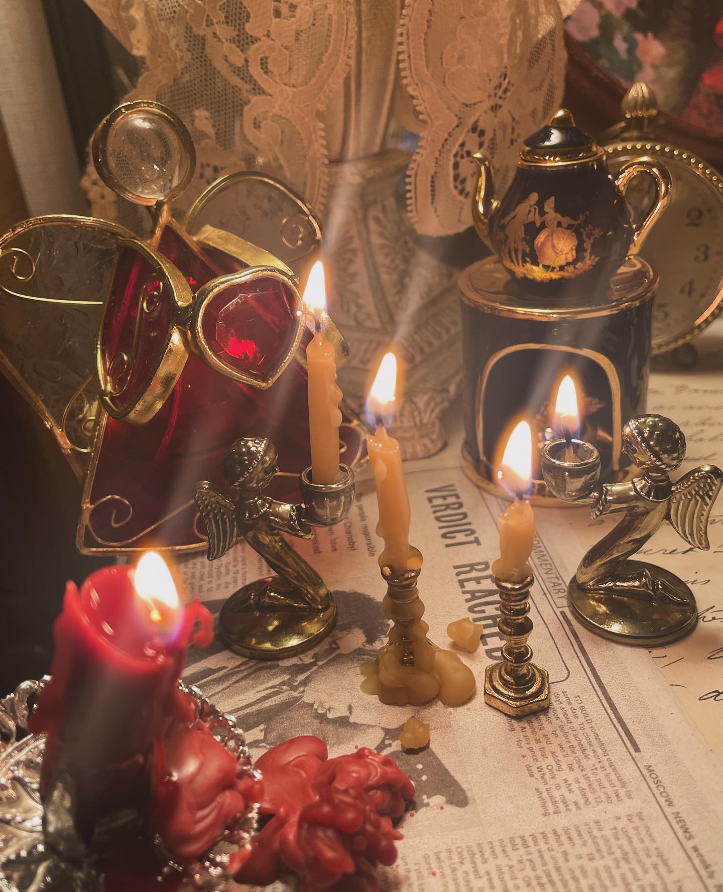 미니초 태우기놀이🕯️뭔가 힐링…🪔🔥