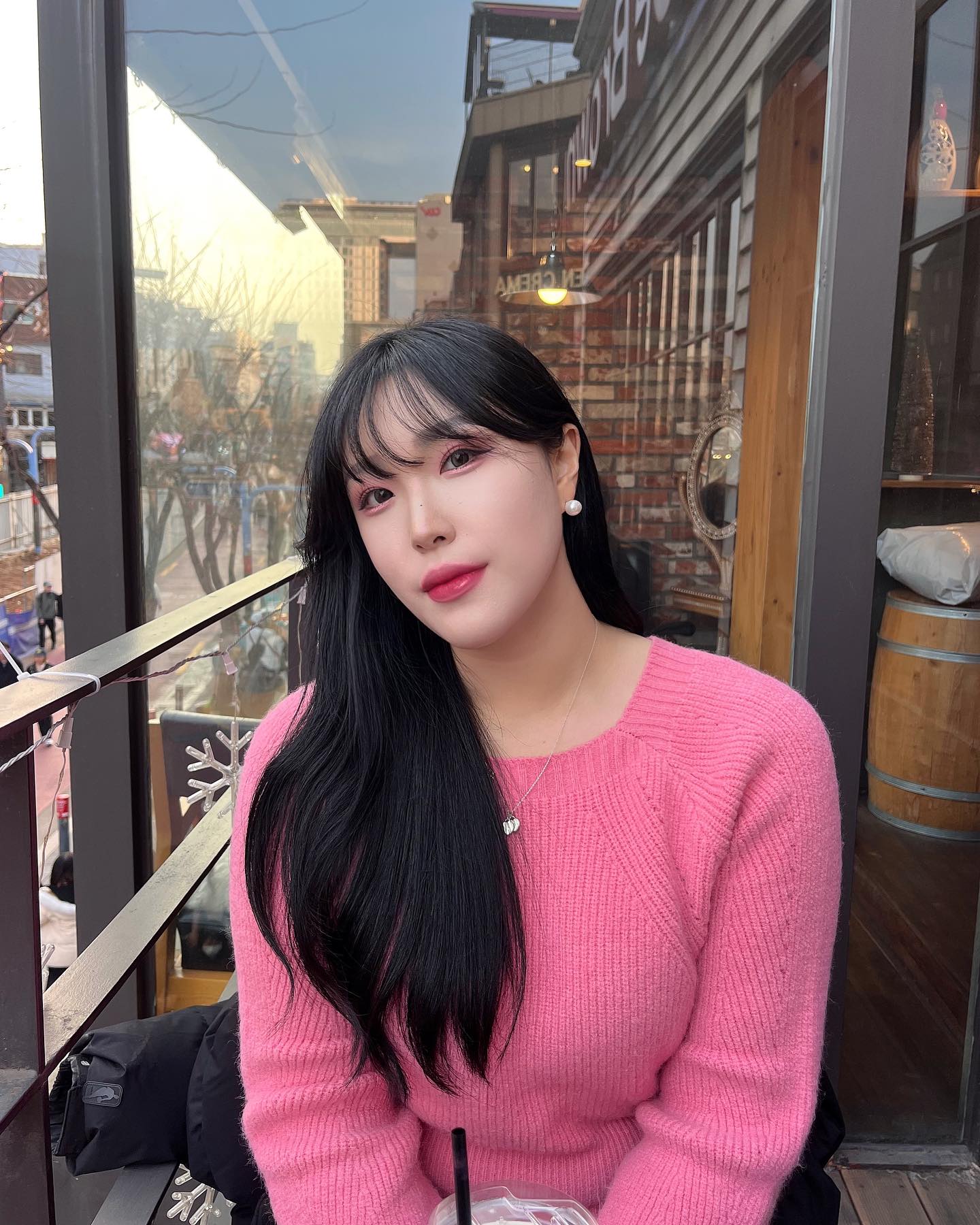 핑크로 보낸 주말 끝-!🎀👚🐷💗🥂