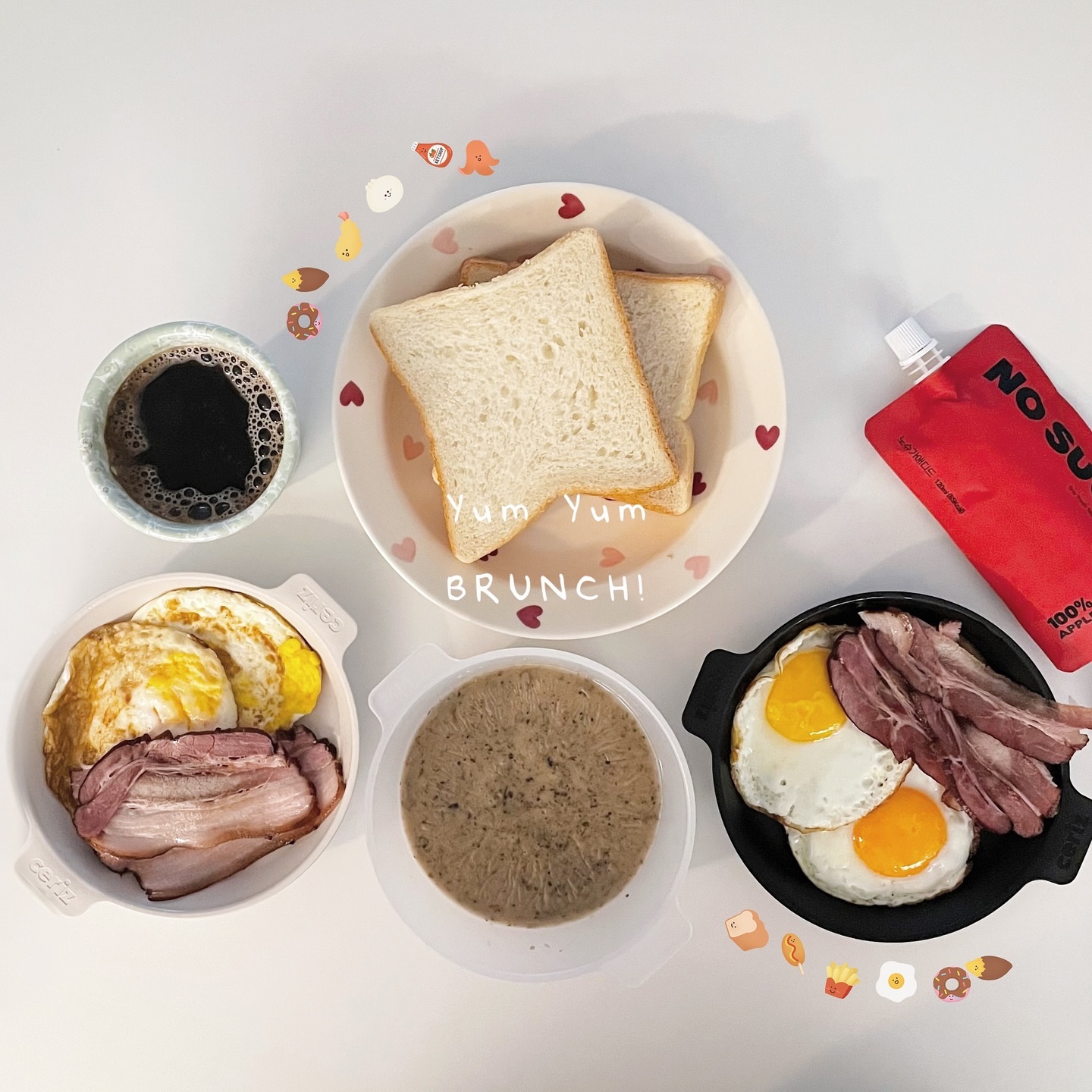 :
취향이 살짝은 다른 브런치🍳
다들 뭐드셨나요 ˵¯͒⤙¯͒˵ ෆ̈ 

#홈브런치🍴