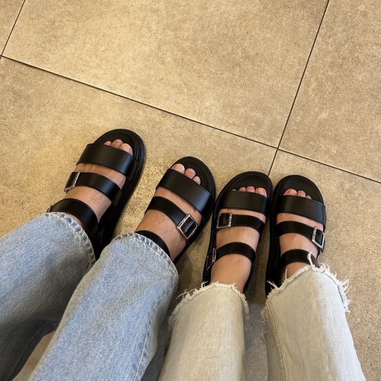 [마크모크 카렌샌들] 베이직 디자인🤍 +구름착화감, 키높이, 휘뚤마뚤❣️_(내돈내산 3개월 착용기)