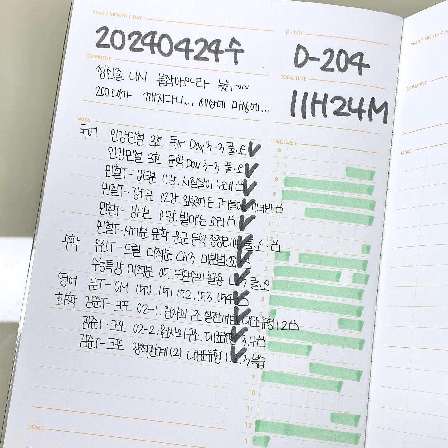 오랜만입니다? 정신줄 잡아옴~~

#공스타 #공부인증 #갓생 #정시파이터 #모트모트 #모트모트애뉴얼시그니처 #정시파이터🔥 #플래너추천